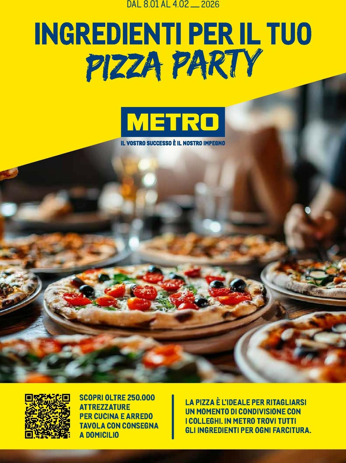 Volantino Metro - Pizza Party valido dal 08/01 al 04/02