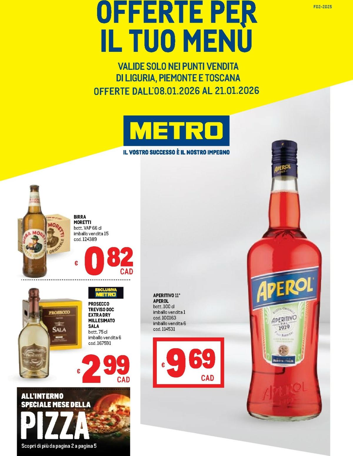 Volantino Metro - Liguria, Piemonte e Toscana valido dal 08/01 al 21/01