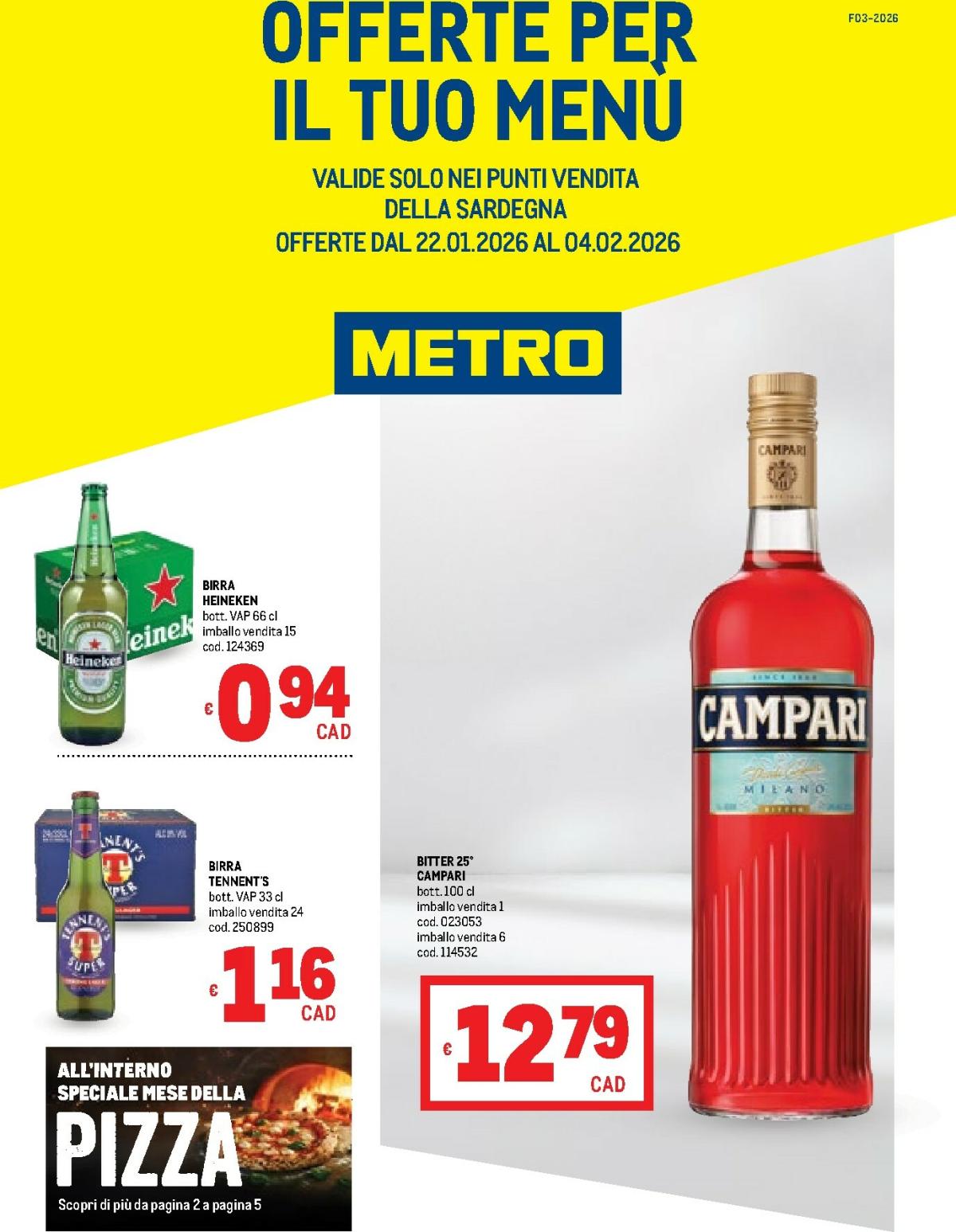 Volantino Metro - Sardegna valido dal 22/01 al 04/02