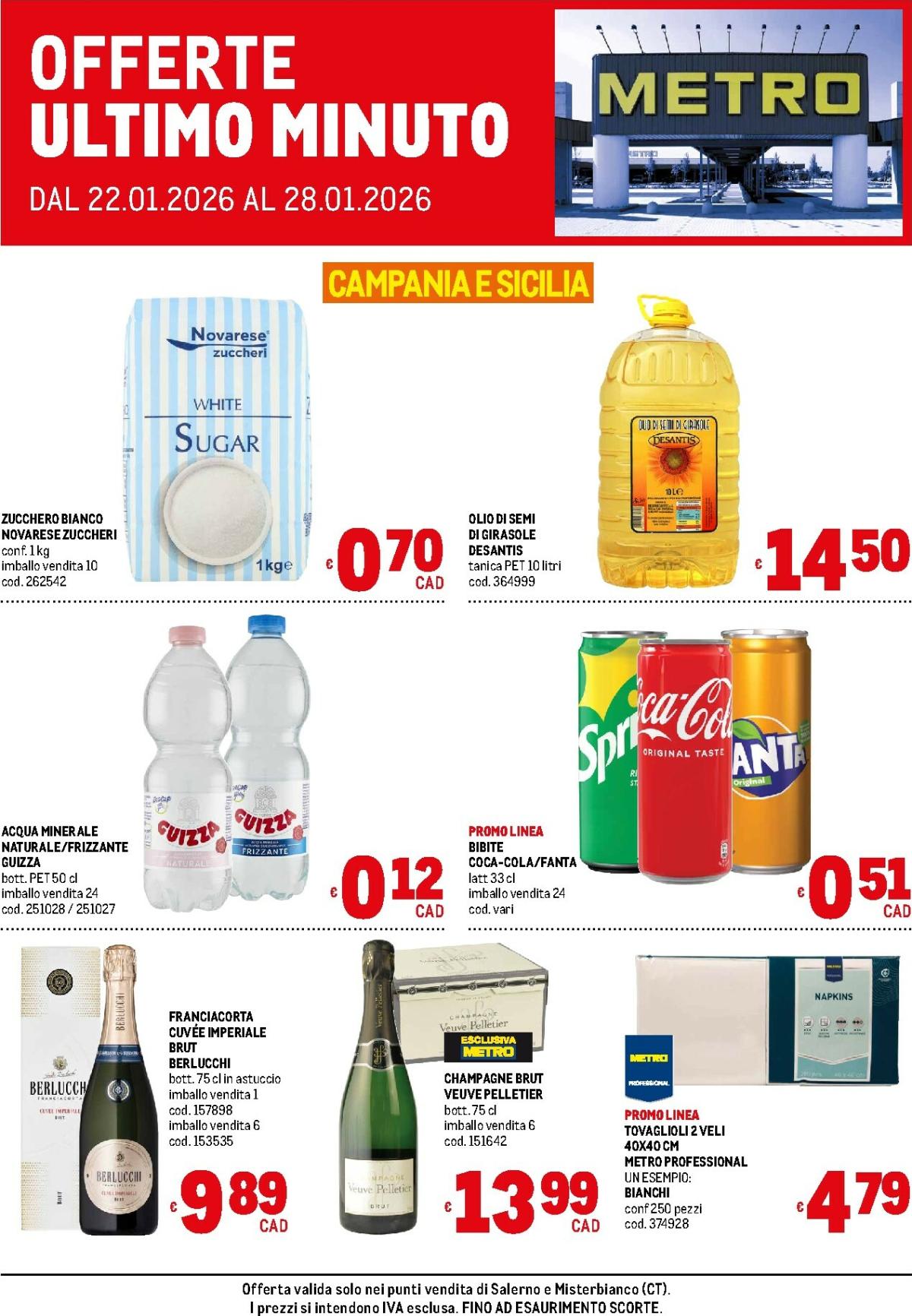 Volantino Metro - Offerte ultimo Minuto - Area 6 valido dal 22/01 al 28/01