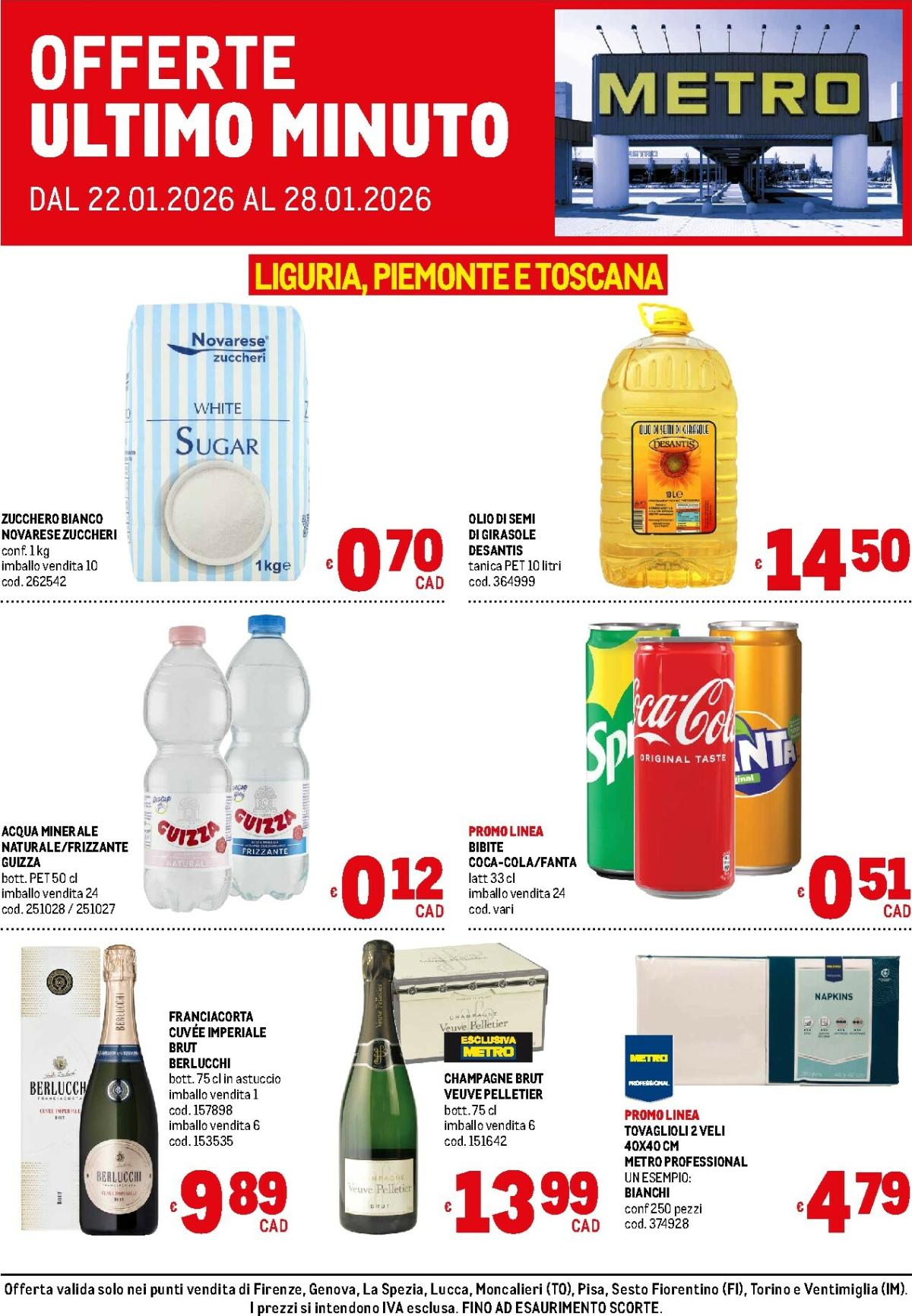 Volantino Metro - Offerte Ultimo Minuto - Area 2 valido dal 22/01 al 28/01