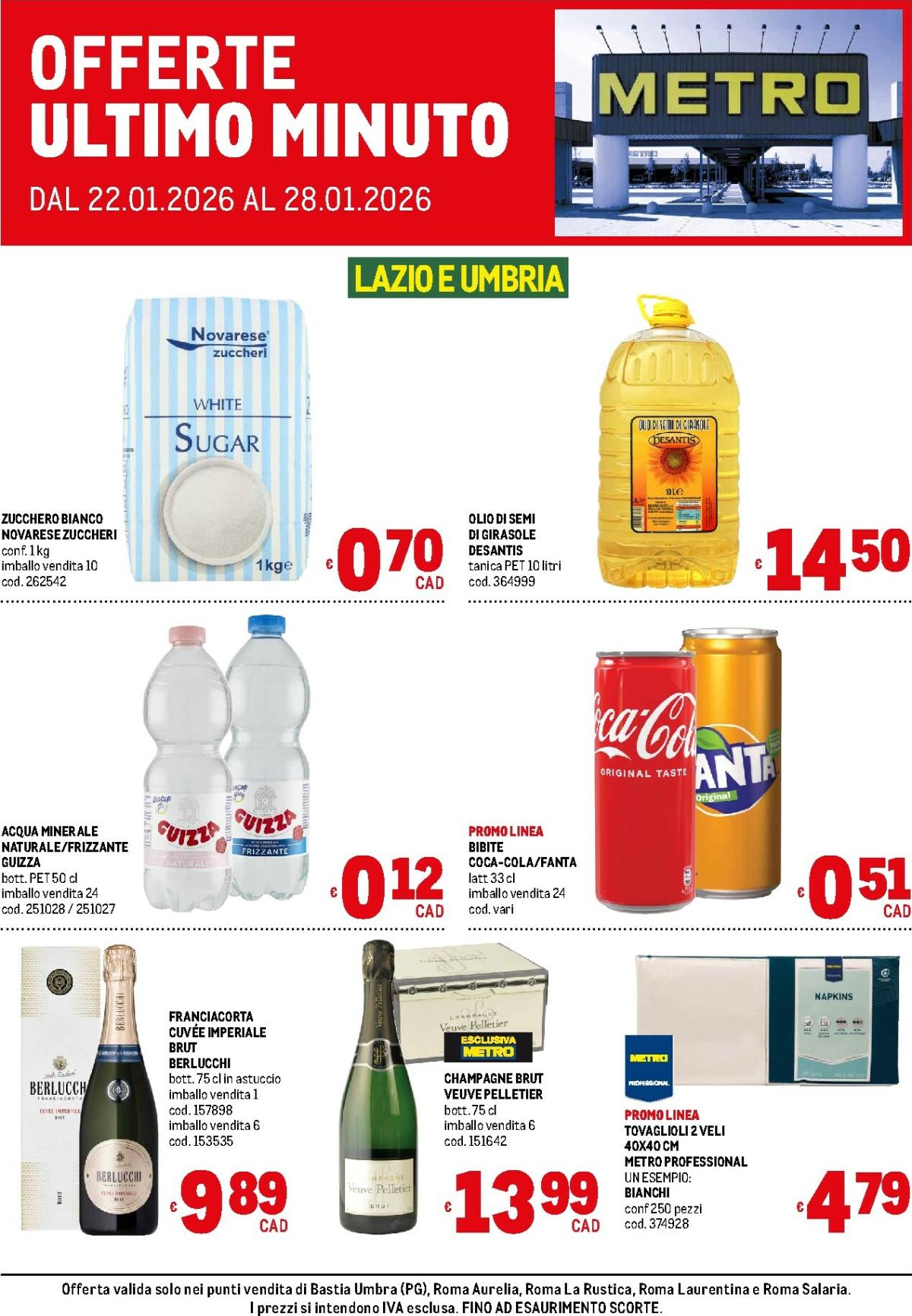 Volantino Metro - Offerte Ultimo Minuto - Area 3 valido dal 22/01 al 28/01
