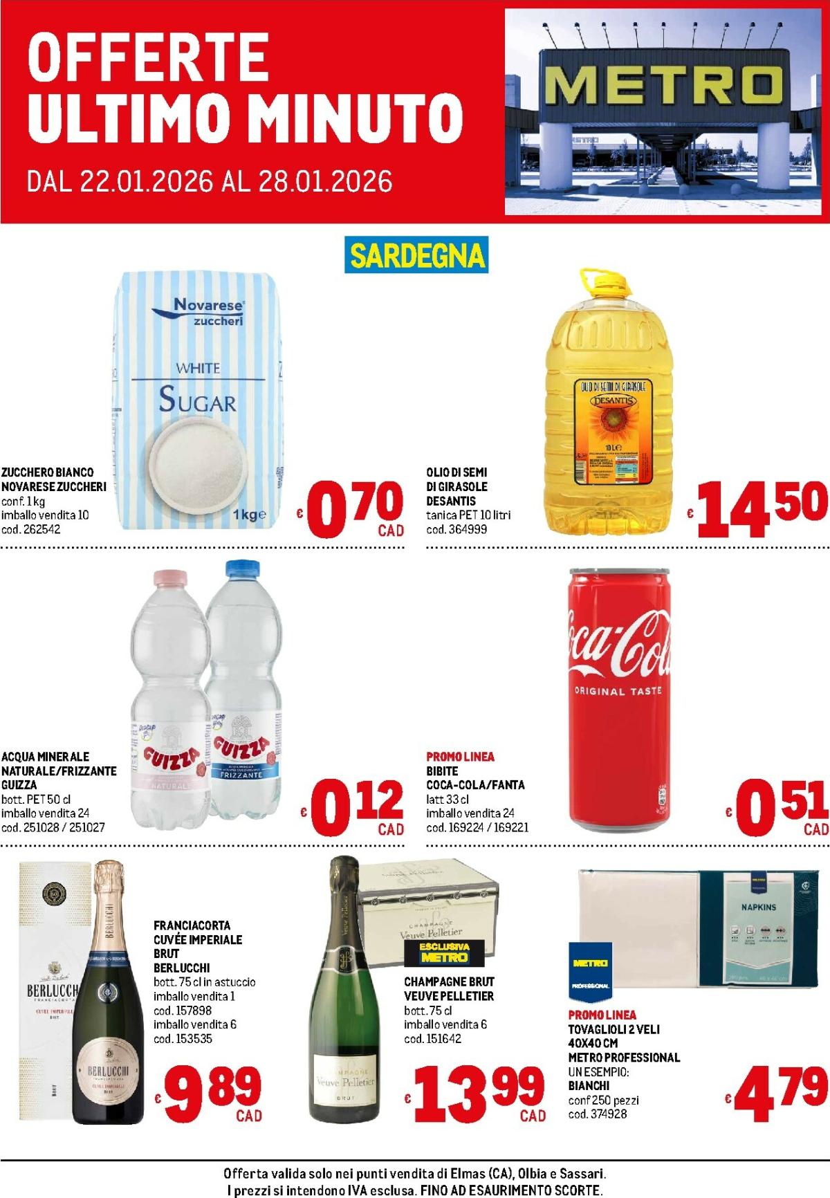 Volantino Metro - Offerte Ultimo Minuto - Area 4 valido dal 22/01 al 28/01