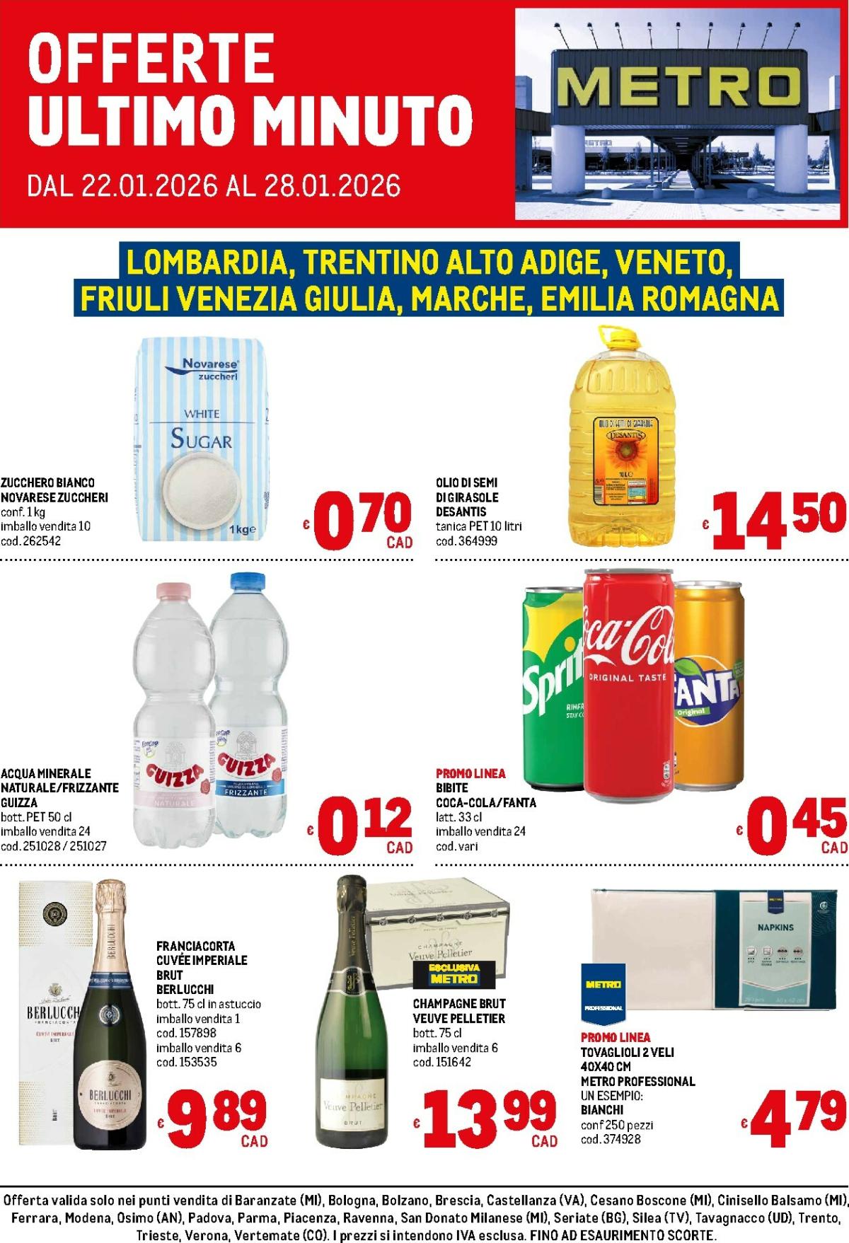 Volantino Metro - Offerte Ultimo Minuto - Area 1 valido dal 22/01 al 28/01
