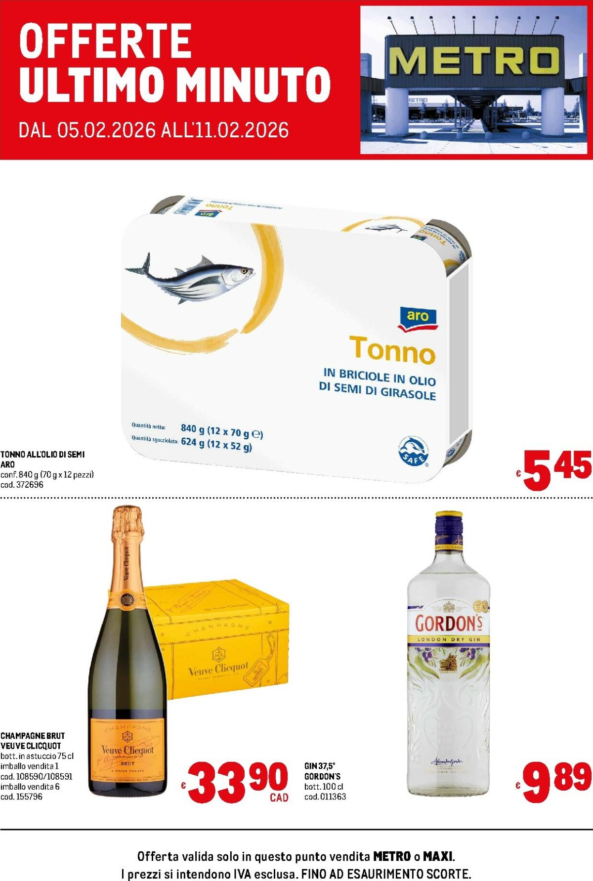 Volantino Metro - Offerte ultimo minuto valido dal 05/02/2026 al 11/02/2026