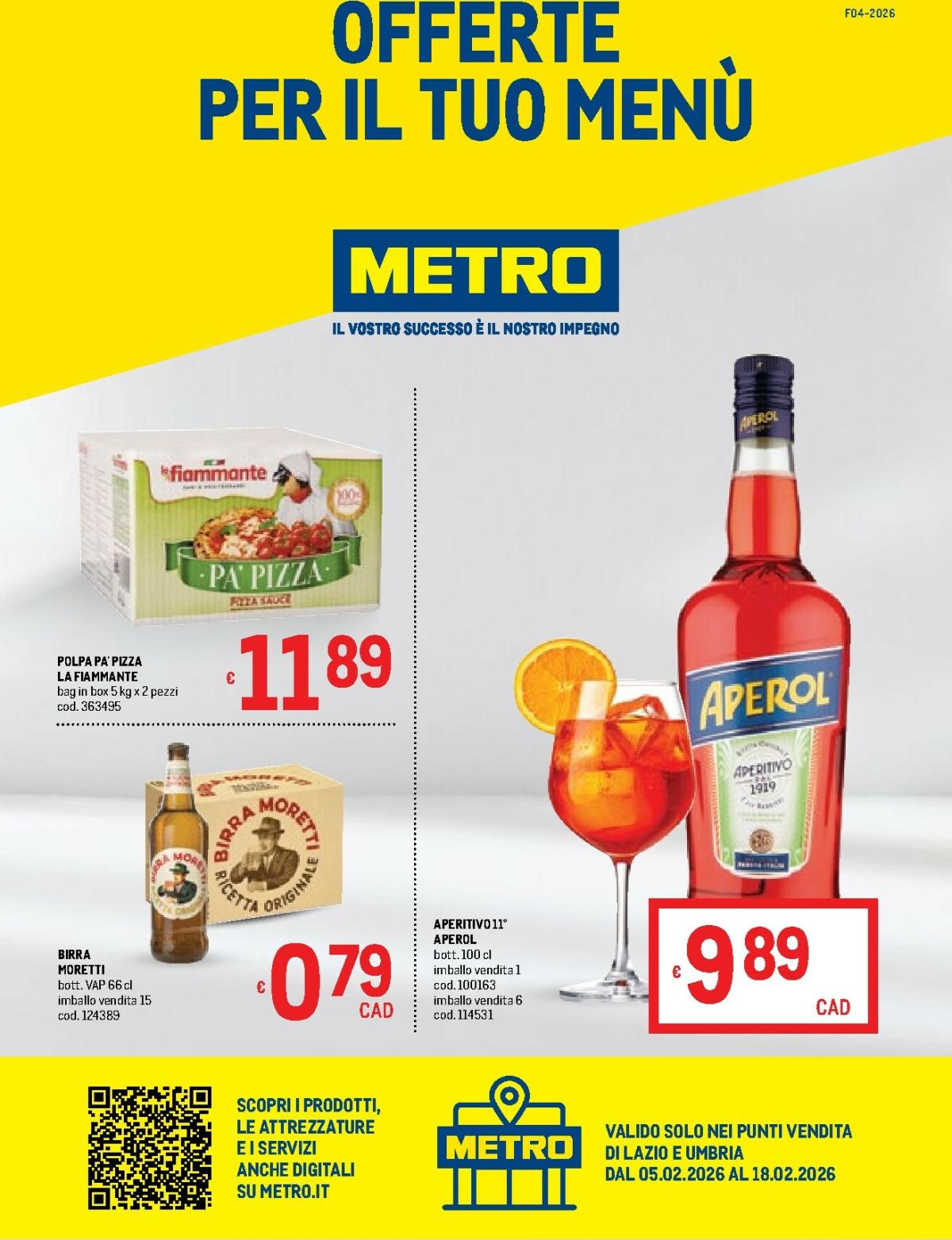 Volantino Metro - Lazio e Umbria valido dal 05/02/2026 al 18/02/2026