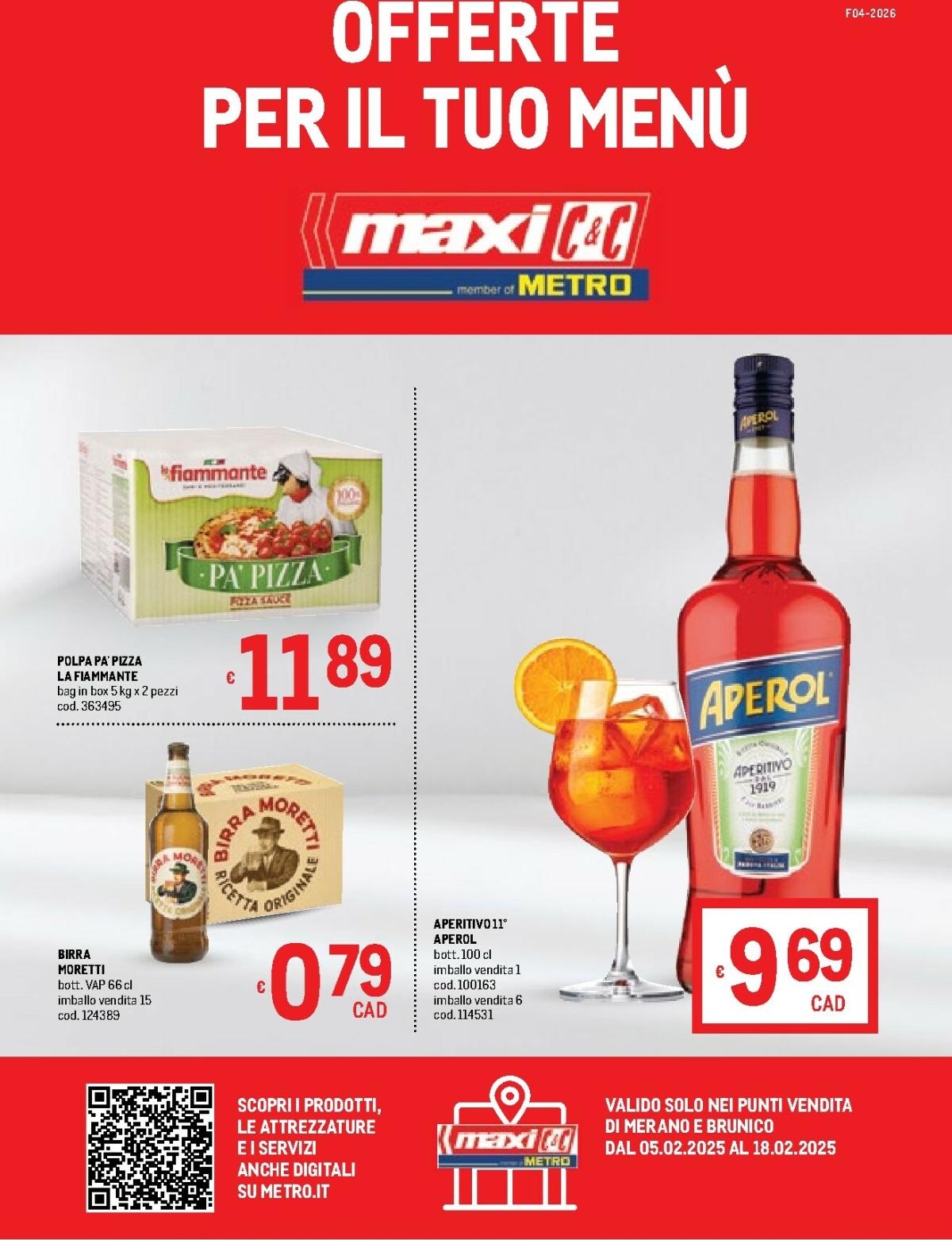 Volantino Metro - Merano e Brunico valido dal 05/02/2026 al 18/02/2026