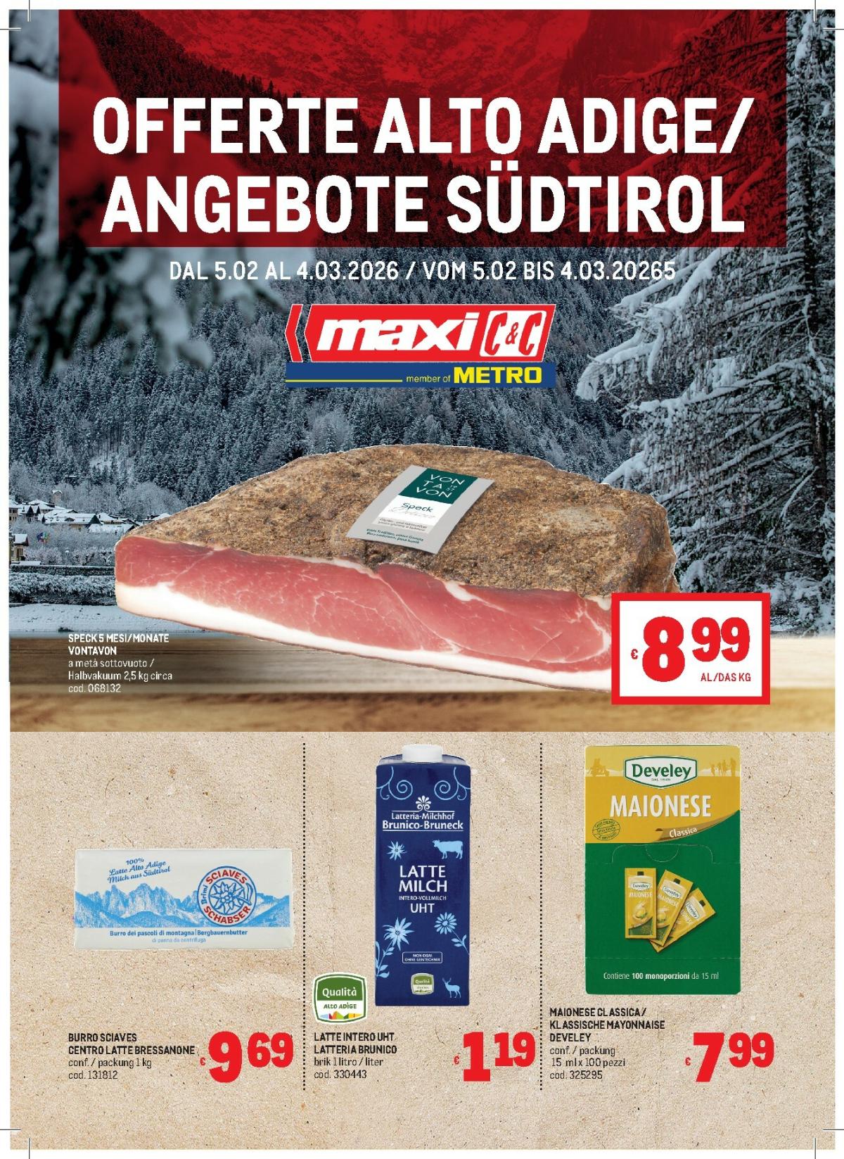 Volantino Metro - Maxi Brunico valido dal 05/02/2026 al 04/03/2026