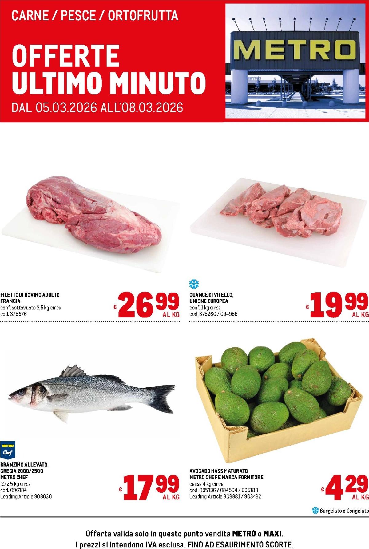 Volantino Metro - Offerte ultimo minuto valido dal 05/03/2026 al 08/03/2026