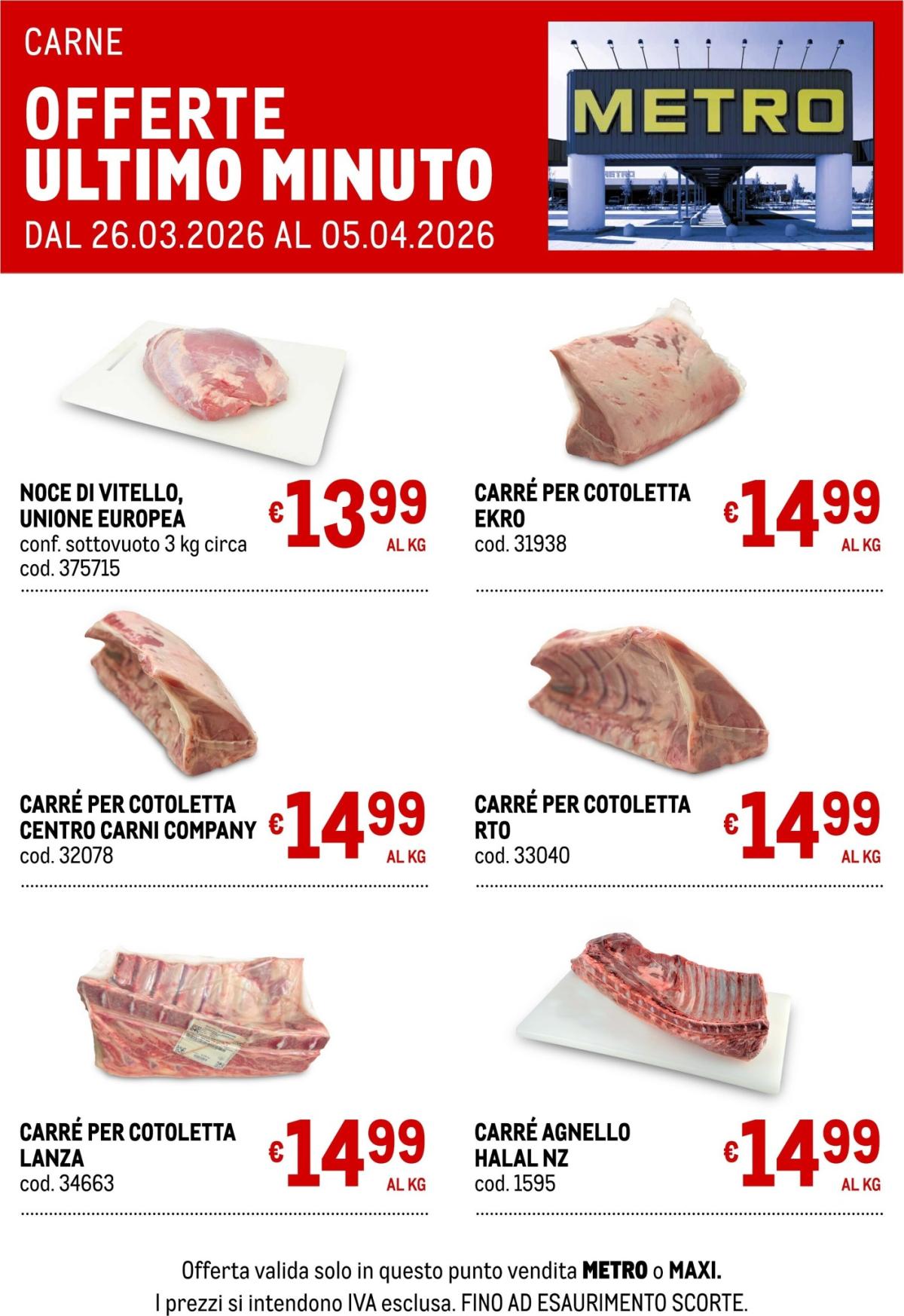 Volantino Metro - Offerte ultimo minuto valido dal 26/03/2026 al 05/04/2026