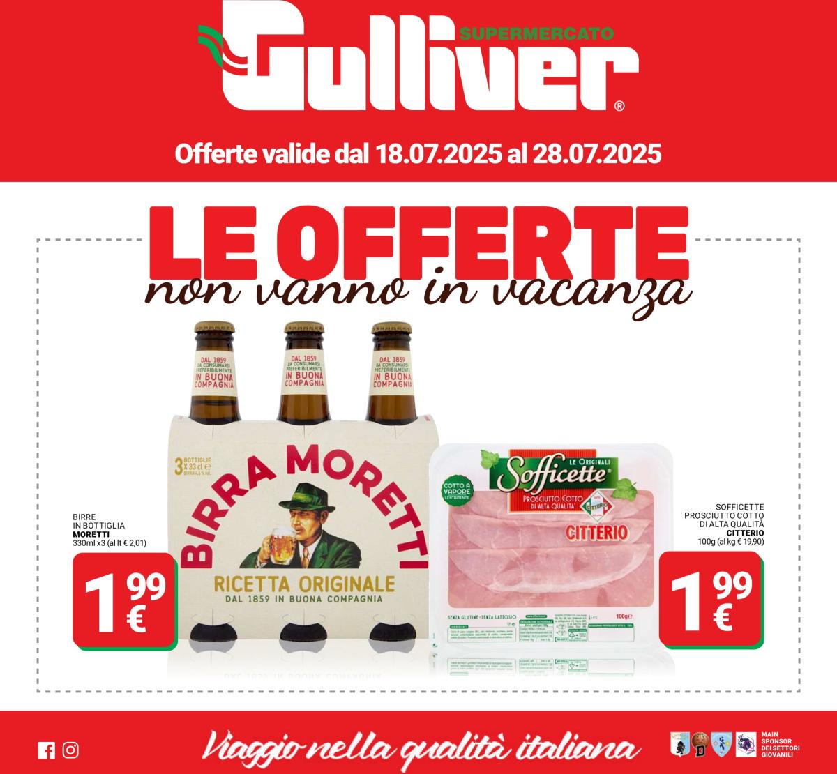 Volantino Gulliver valido dal 18/07 al 28/07