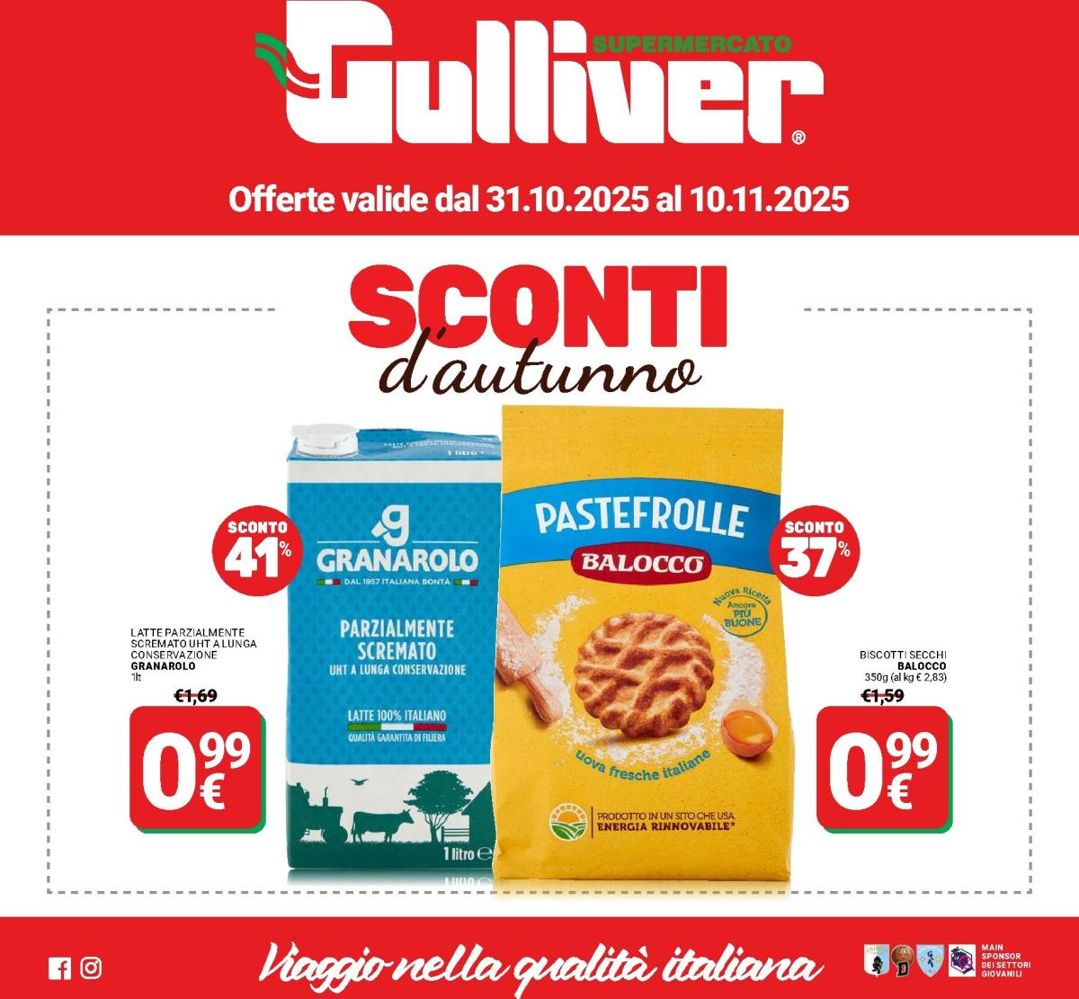 Volantino Gulliver - Sconti d'autunno valido dal 31/10 al 10/11