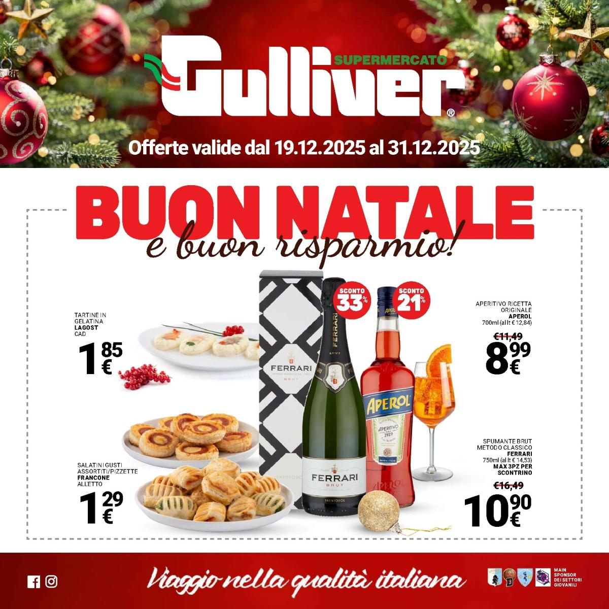 Volantino Gulliver - Buon Natale valido dal 19/12 al 31/12