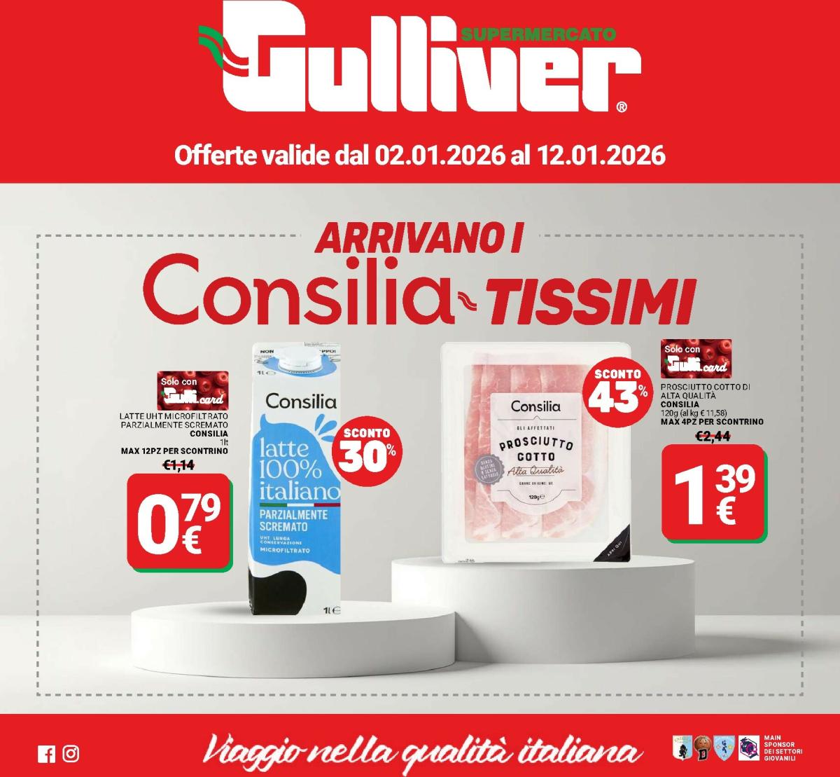 Volantino Gulliver valido dal 02/01 al 12/01