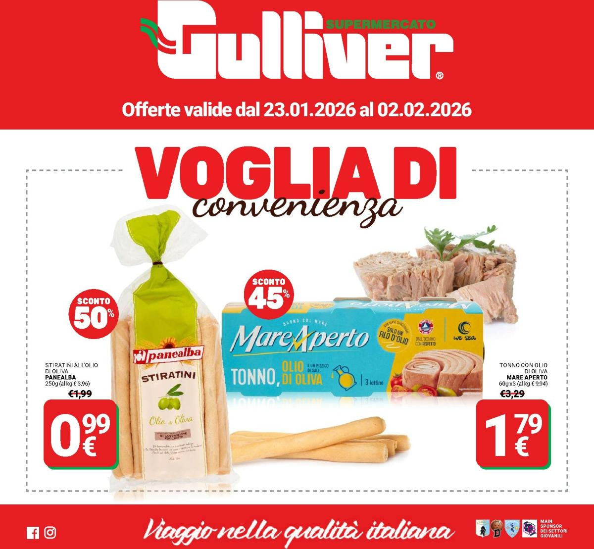 Volantino Gulliver valido dal 23/01 al 02/02