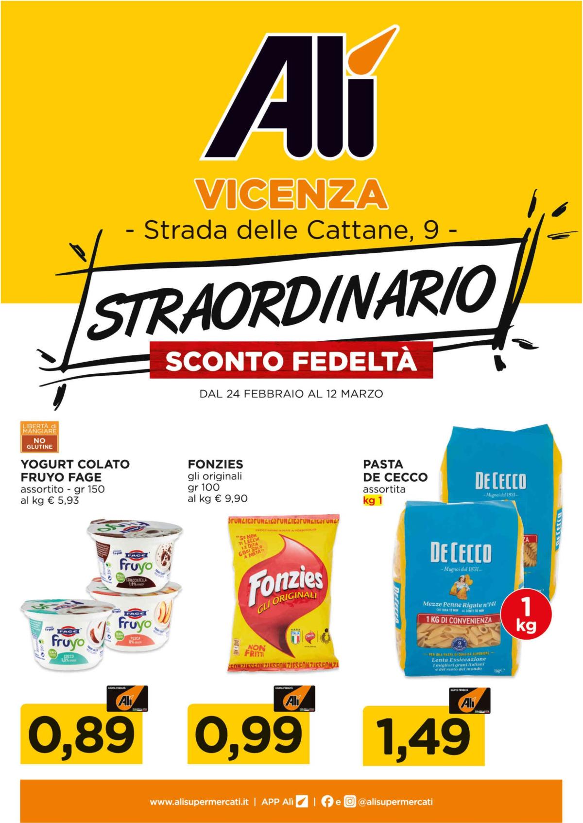 Volantino Ali - Straordinario Sconto Fedeltà valido dal 24/02 al 12/03