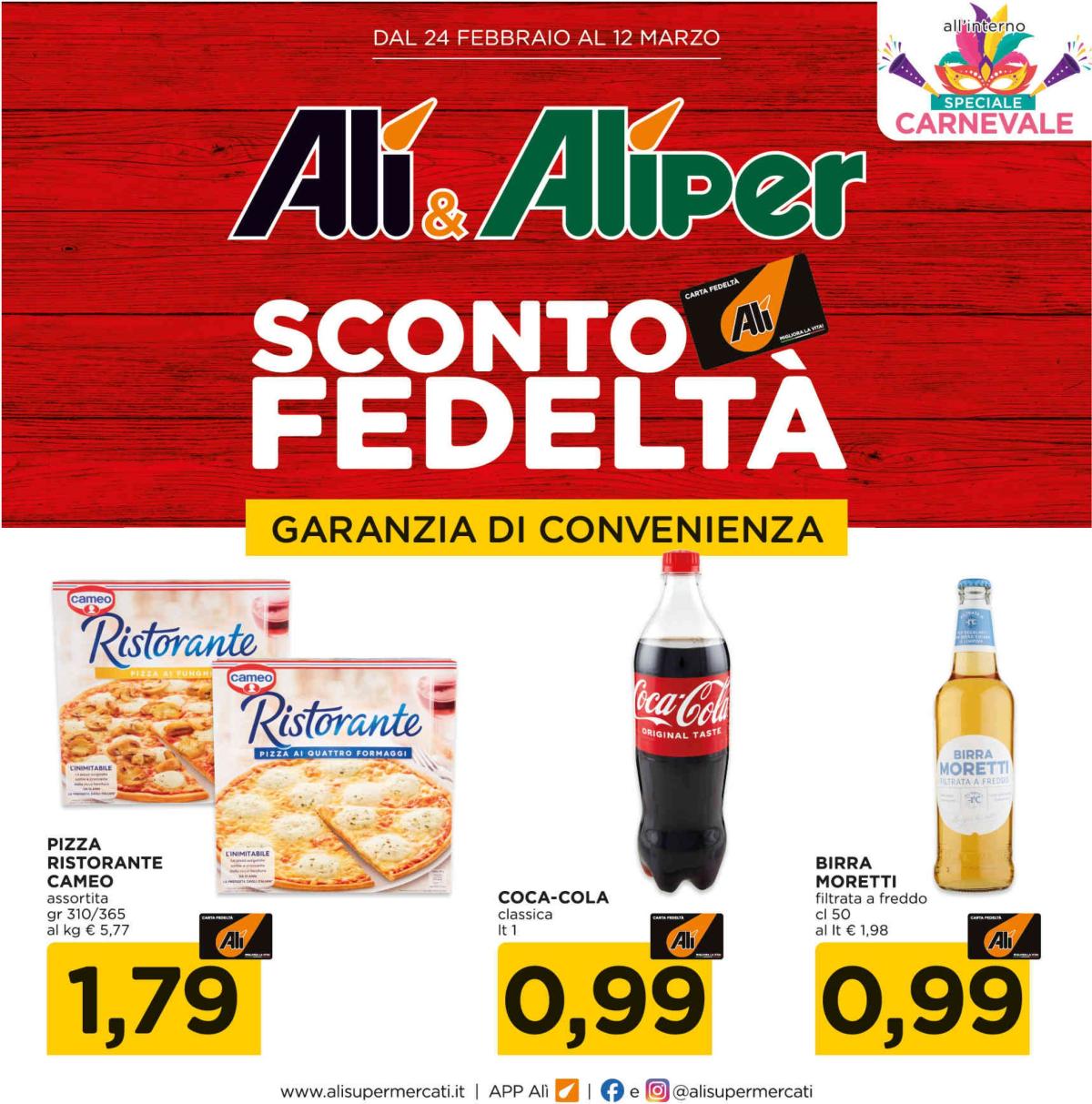 Volantino Ali - Aliper - Sconto fedeltà valido dal 24/02 al 12/03