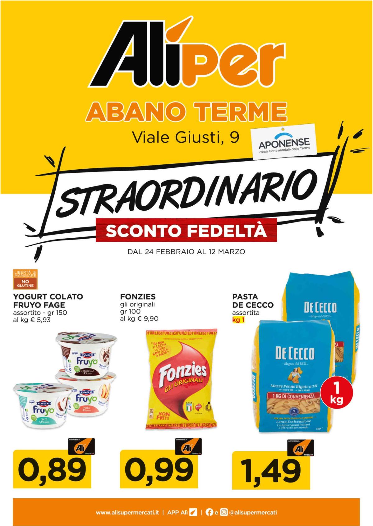 Volantino Aliper - Straordinario Sconto Fedeltà valido dal 24/02 al 12/03