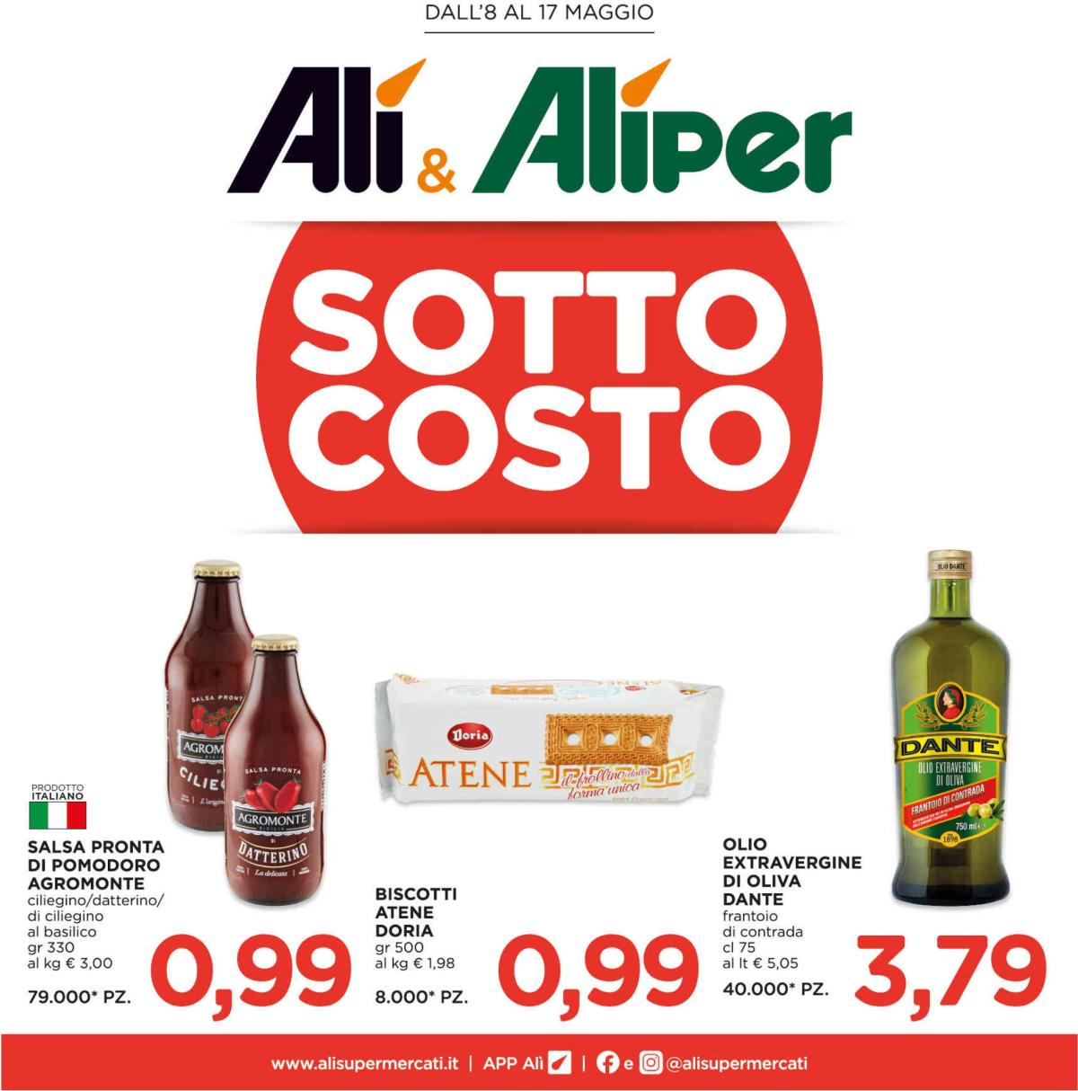 Volantino Ali - Aliper - SOTTOCOSTO valido dal 08/05 al 17/05