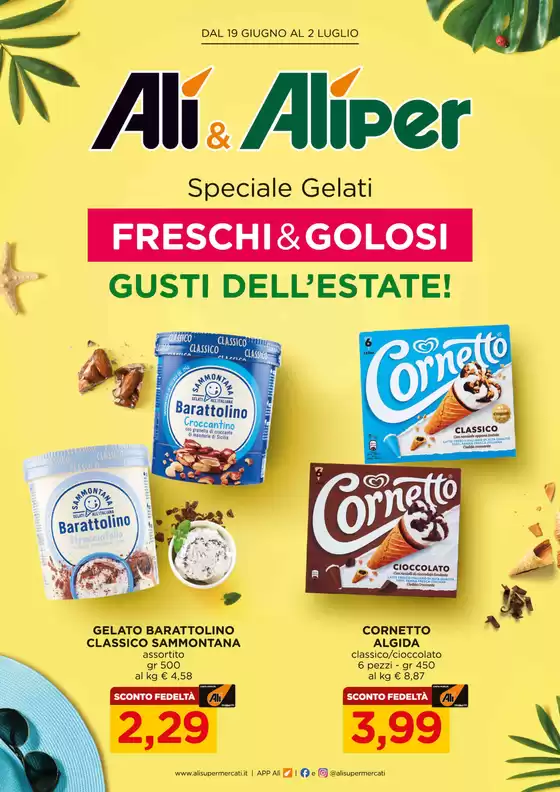 Volantino Ali - Aliper - Speciale Gelati valido dal 19/06 al 02/07