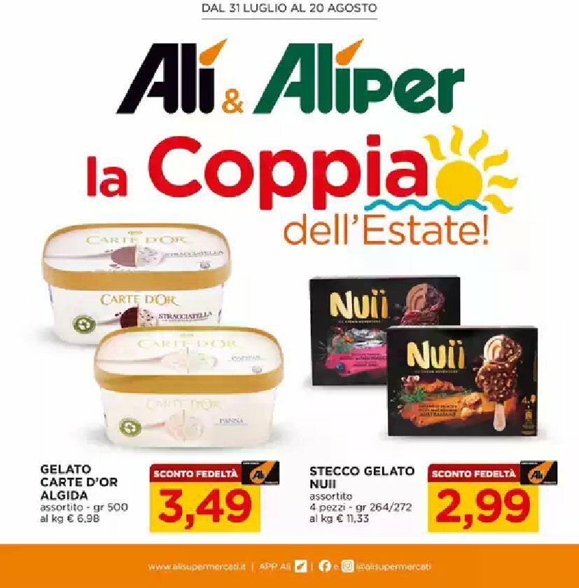 Volantino Ali - Aliper valido dal 31/07 al 20/08