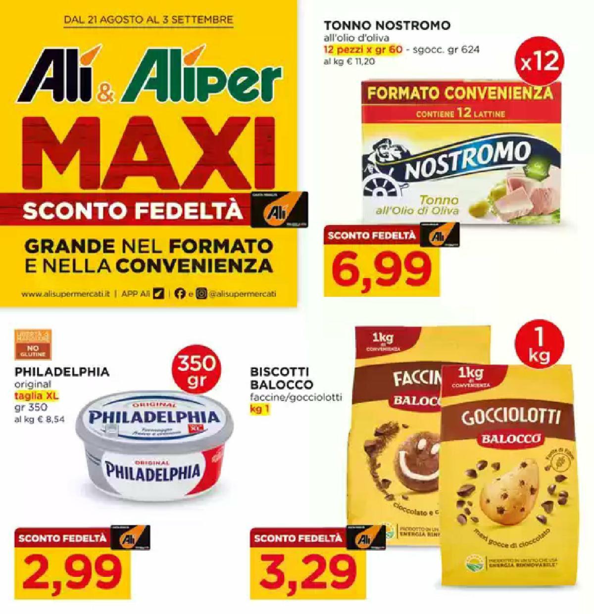 Volantino Ali - Aliper valido dal 21/08 al 03/09