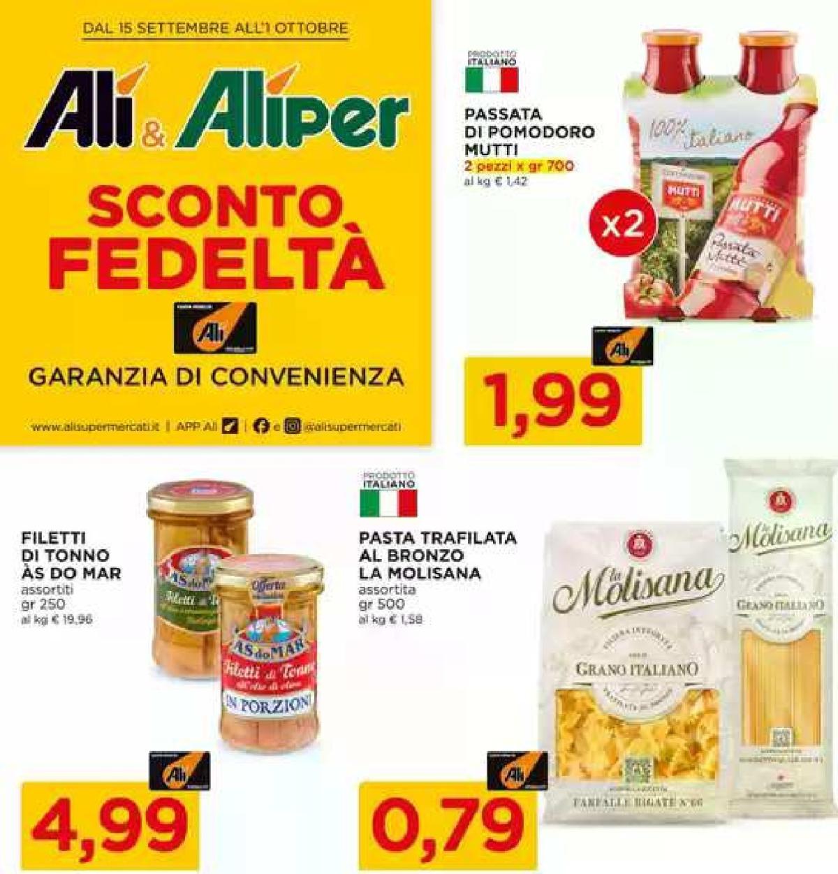 Volantino Ali - Aliper valido dal 15/09 al 01/10