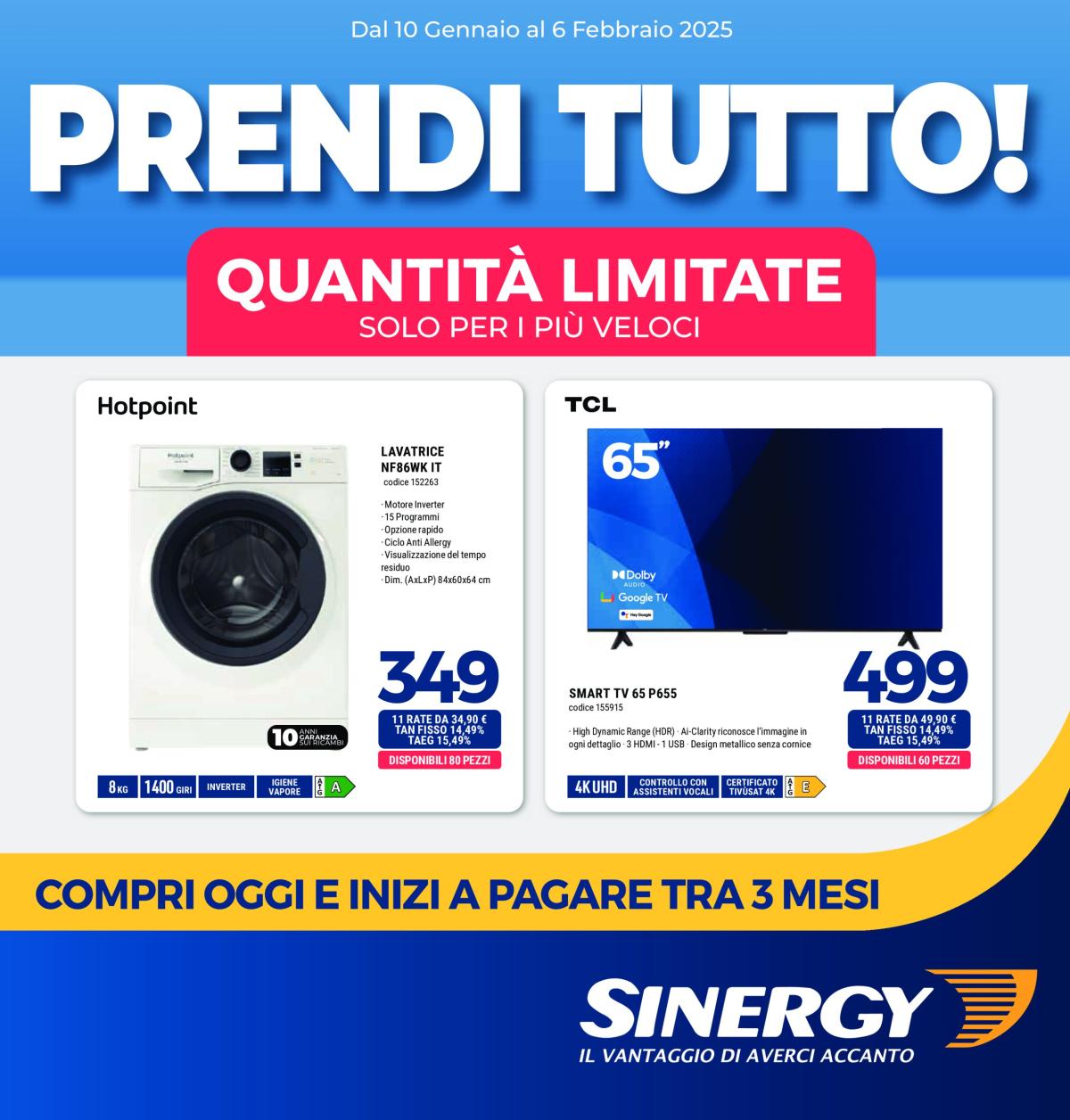 Volantino Sinergy valido dal 10/01 al 06/02