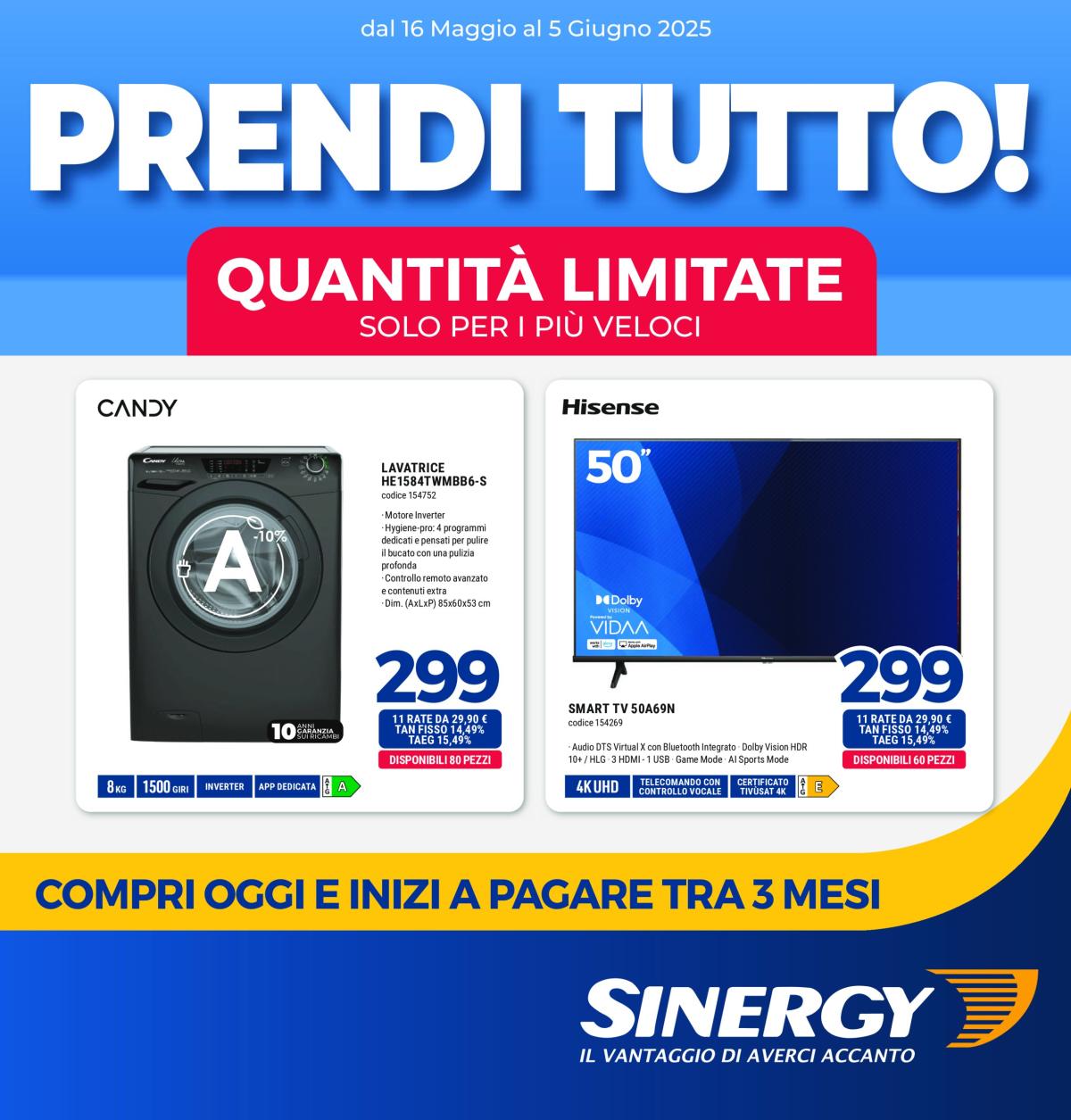 Volantino Sinergy valido dal 16/05 al 05/06