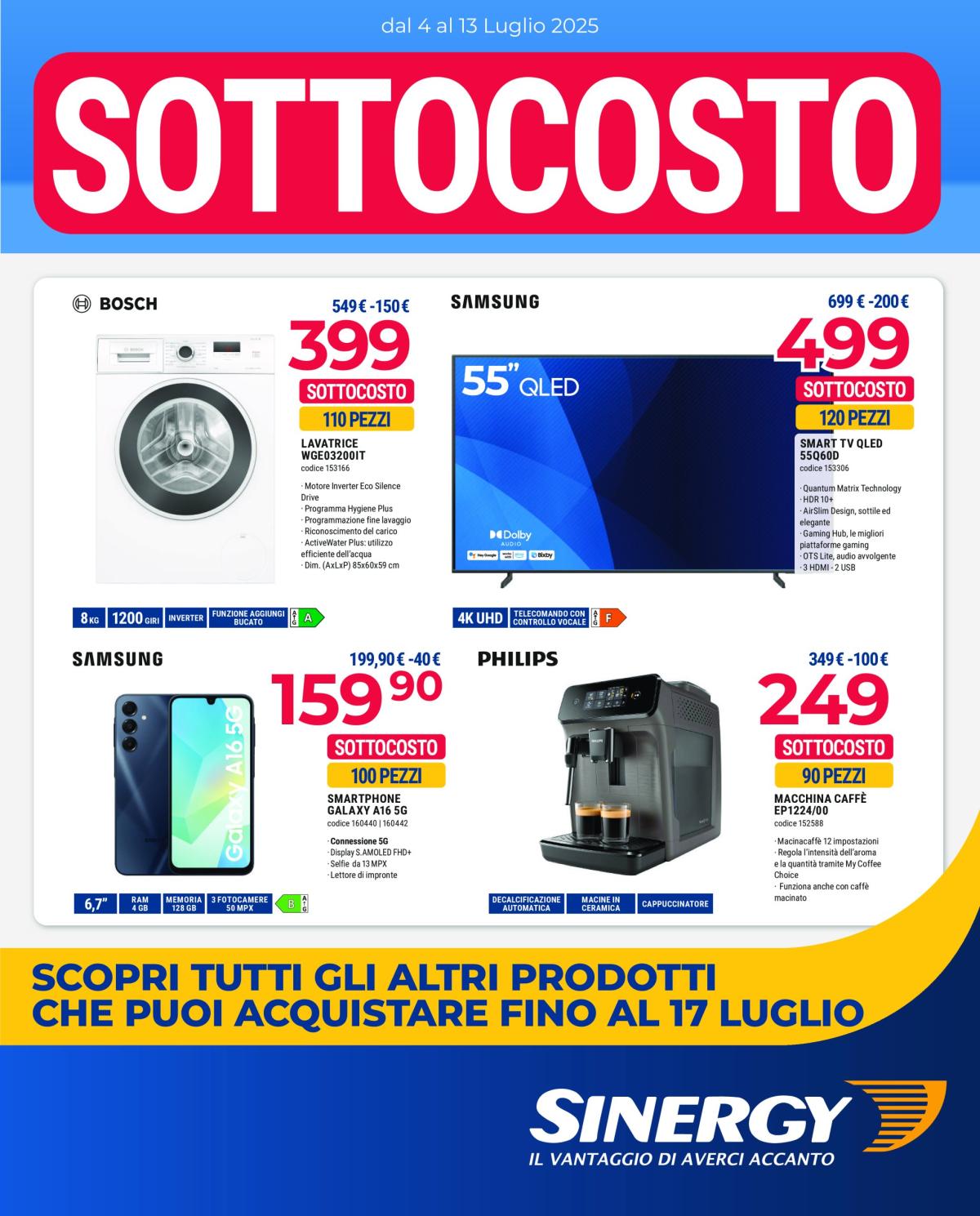 Volantino Sinergy valido dal 04/07 al 17/07