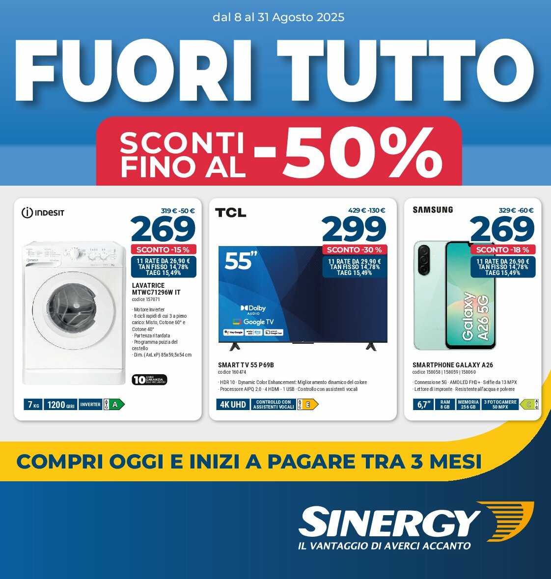 Volantino Sinergy valido dal 08/08 al 31/08