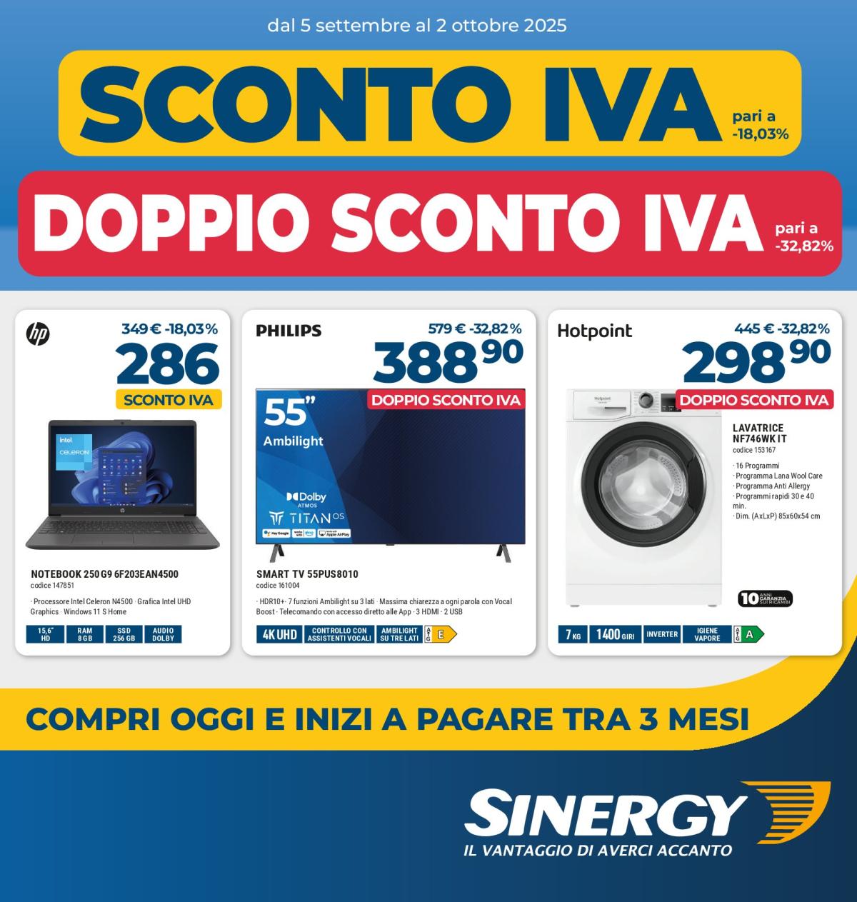 Volantino Sinergy valido dal 05/09 al 02/10