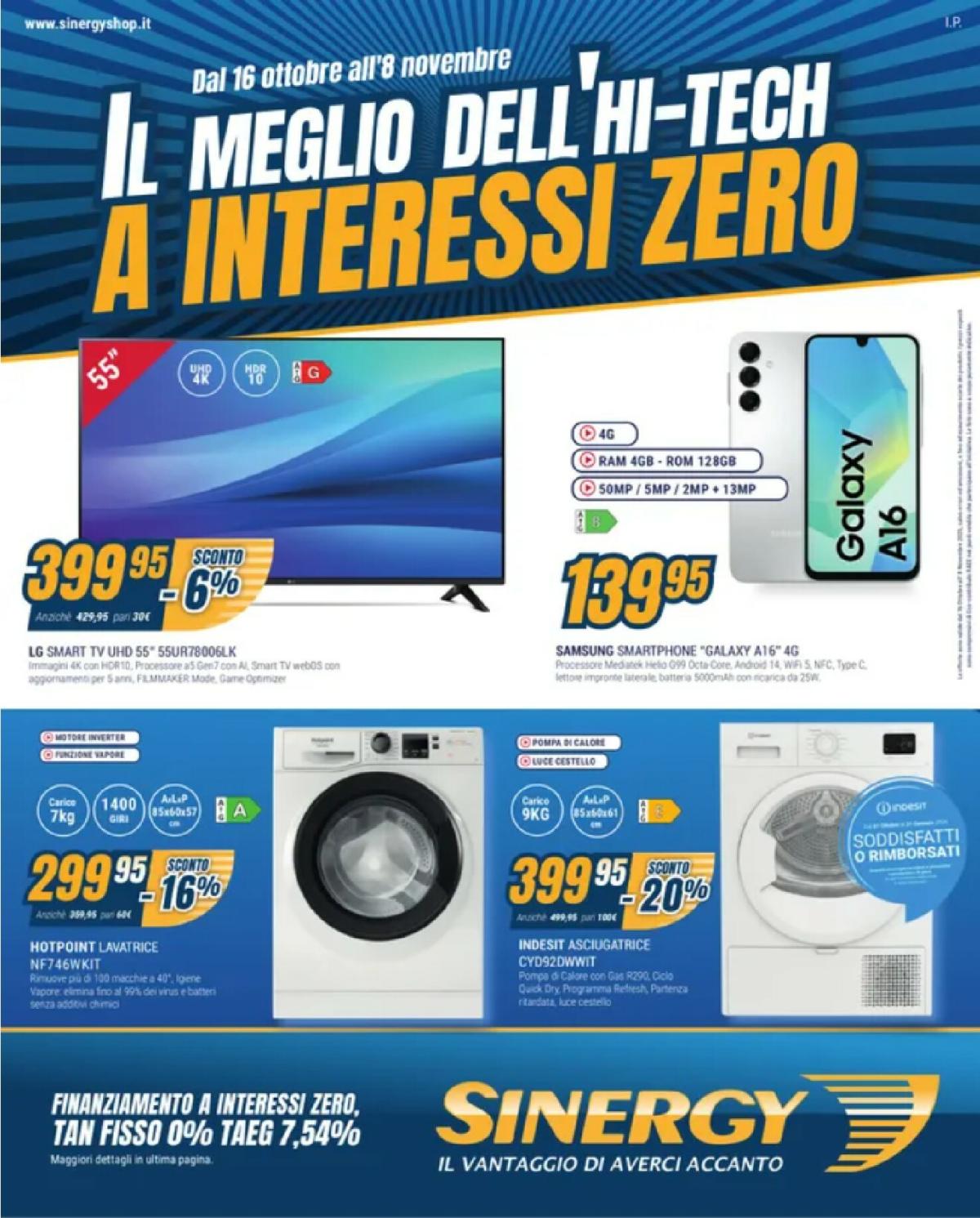 Volantino Sinergy valido dal 16/10 al 08/11
