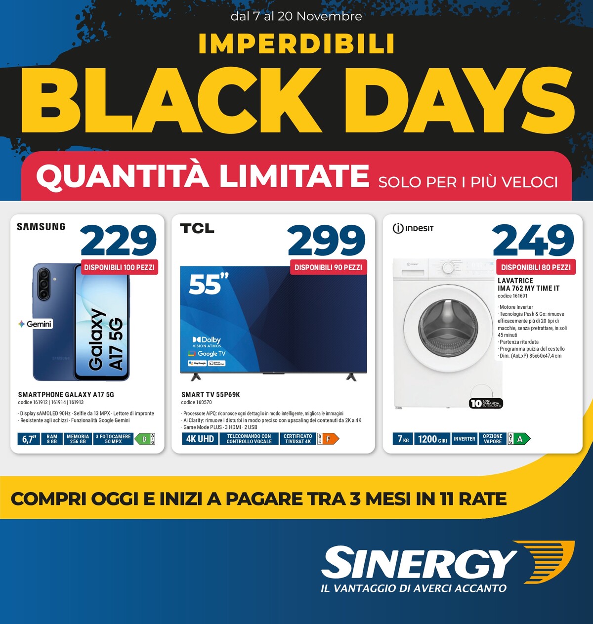 Volantino Sinergy - Black Days valido dal 07/11 al 20/11