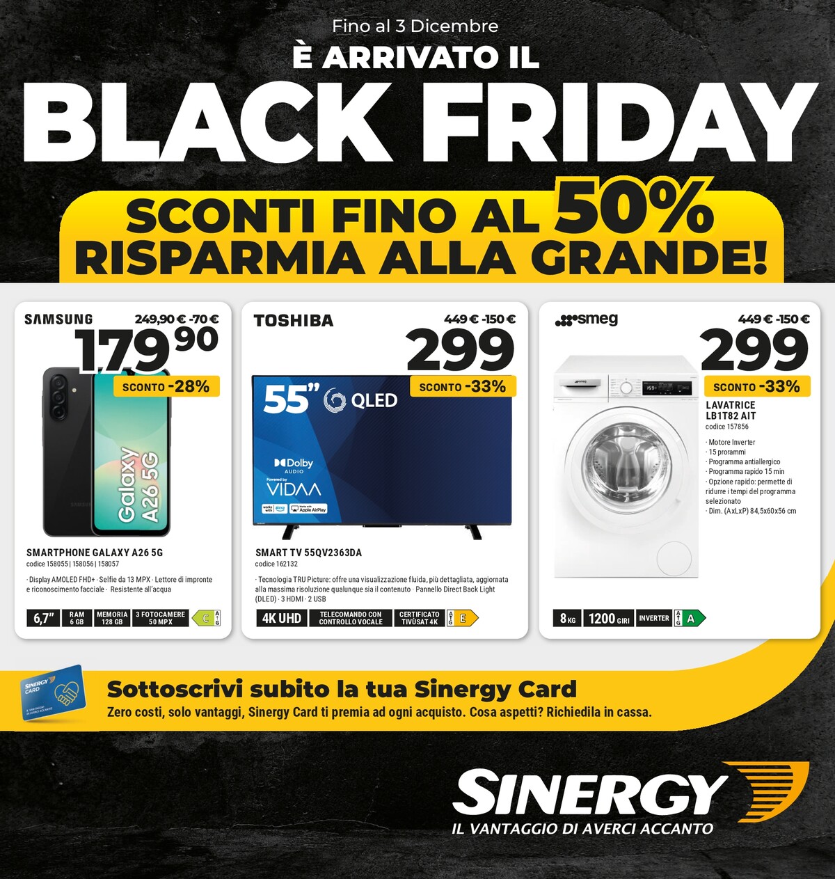 Volantino Sinergy - Black Friday valido dal 21/11 al 03/12