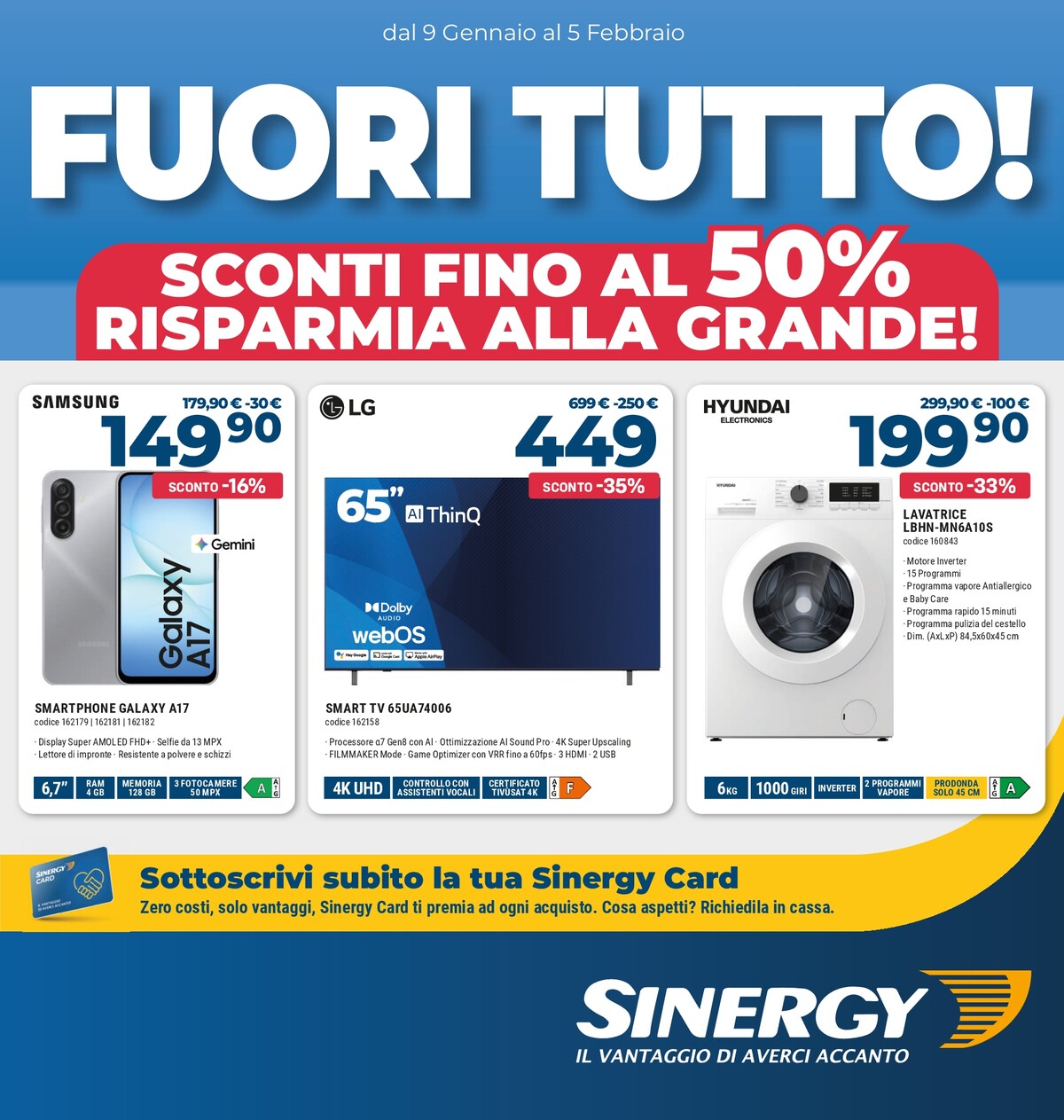 Volantino Sinergy valido dal 09/01 al 05/02