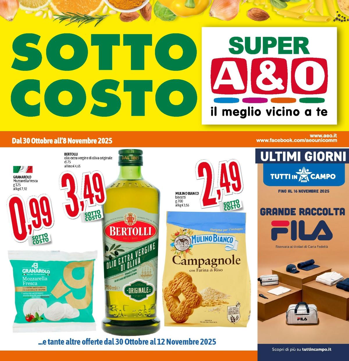 Volantino A&O valido dal 30/10 al 08/11