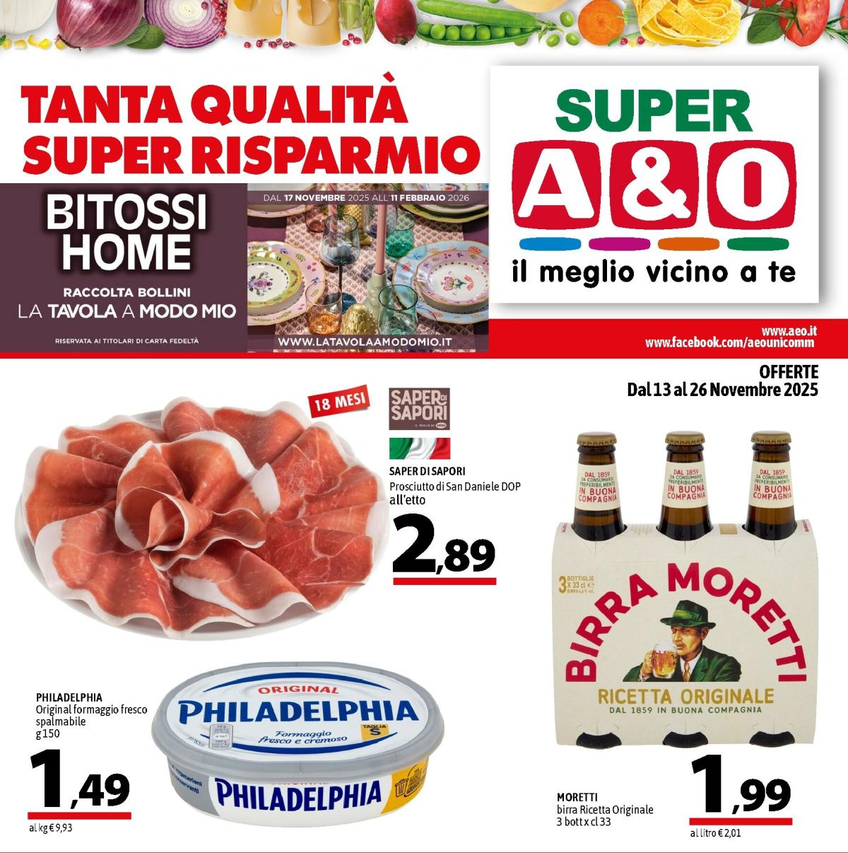 Volantino A&O valido dal 13/11 al 26/11