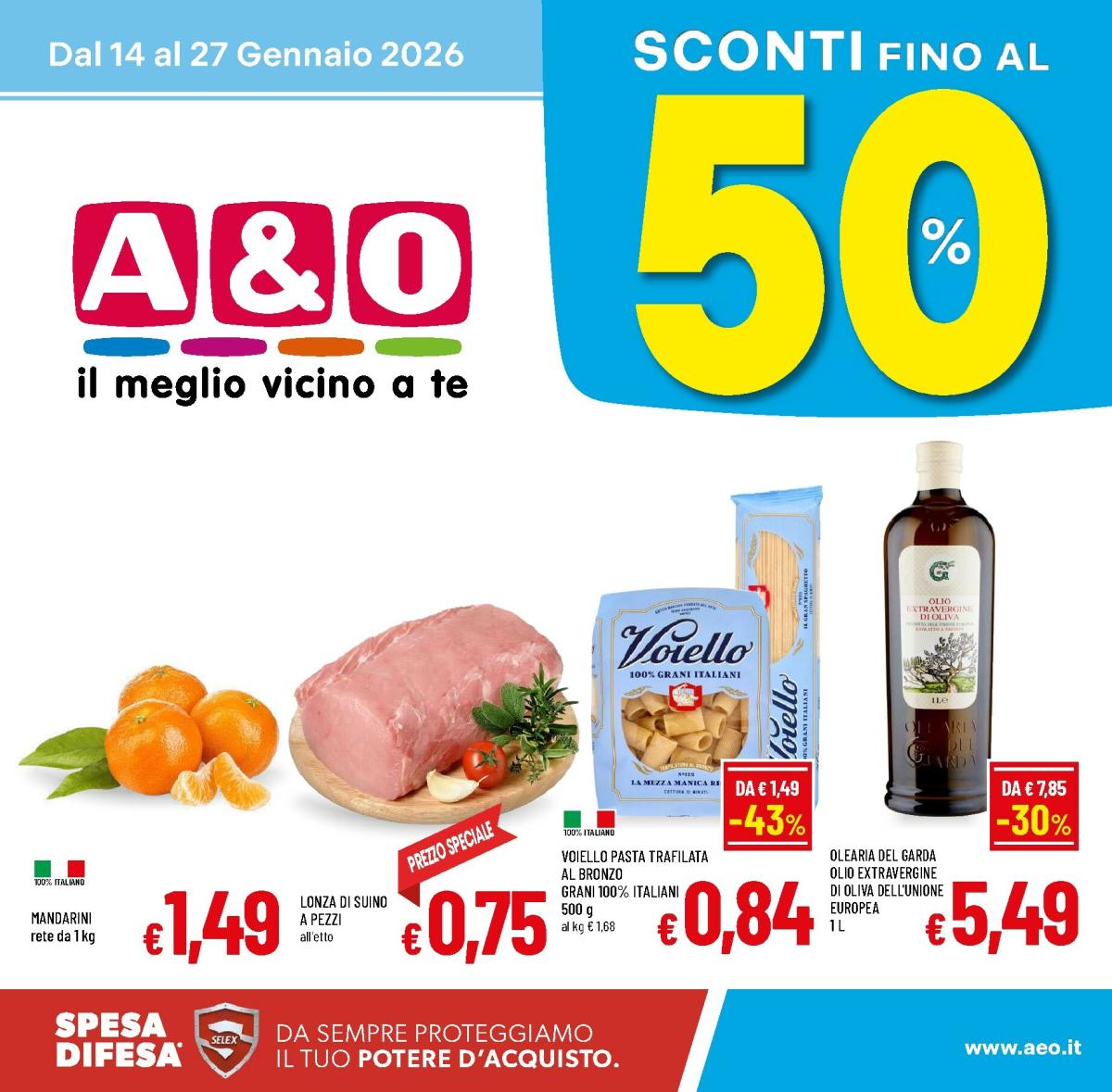 Volantino A&O valido dal 14/01 al 27/01