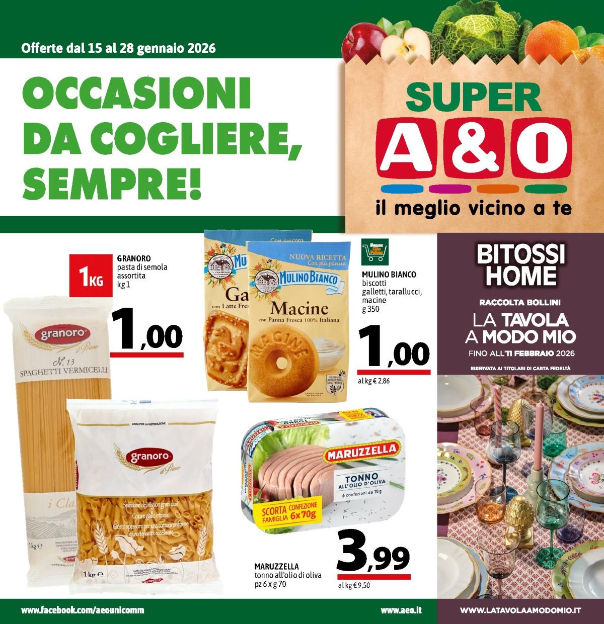 Volantino A&O valido dal 15/01 al 28/01