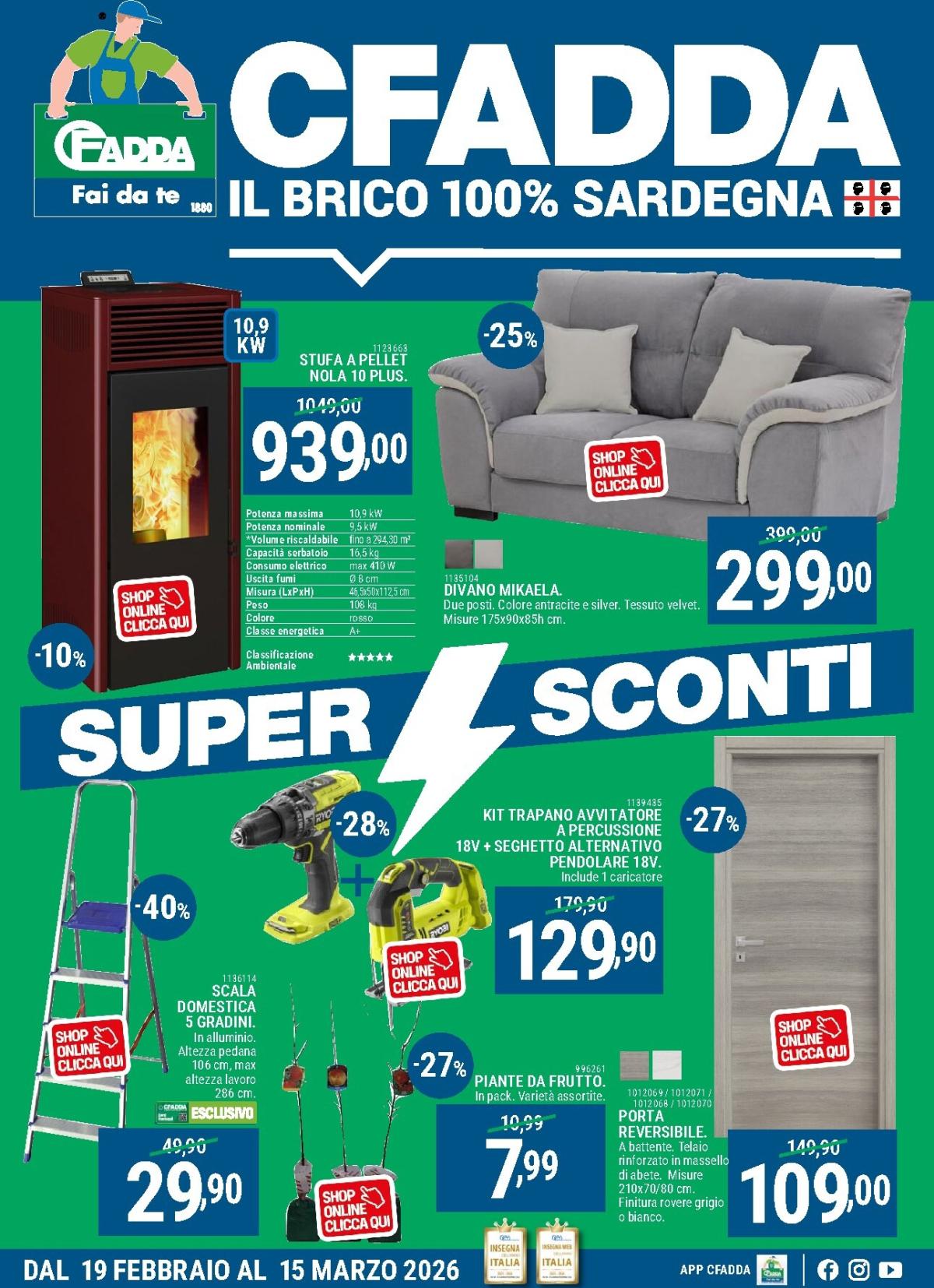 Volantino CFADDA valido dal 19/02/2026 al 15/03/2026