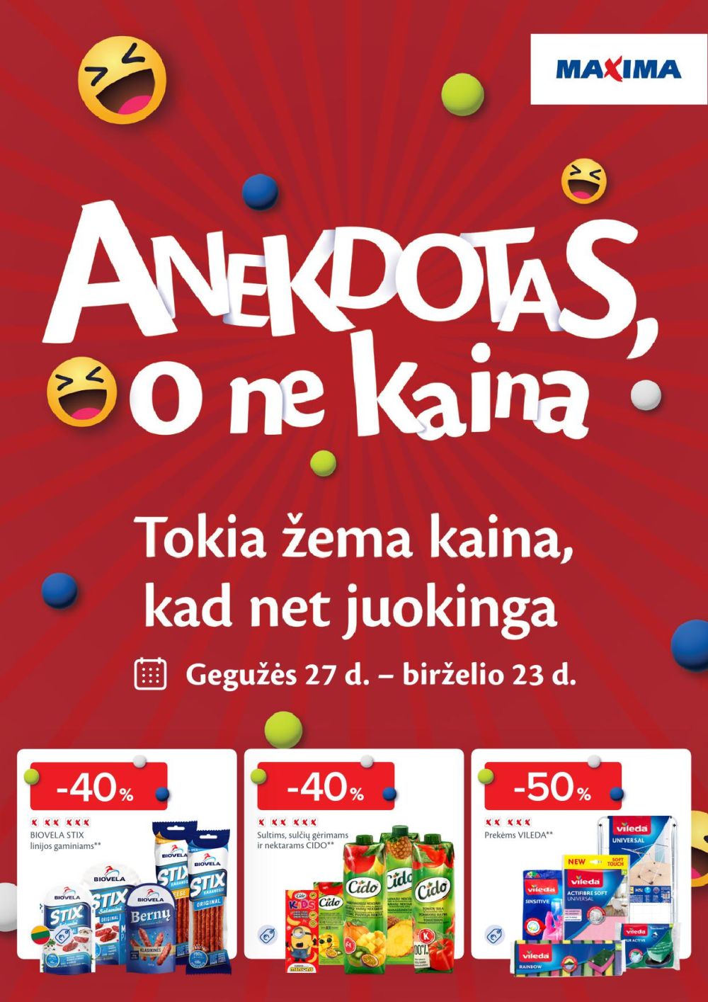 MAXIMA - Anekdotas, o ne kaina (2025 05 27 - 2025 06 23)