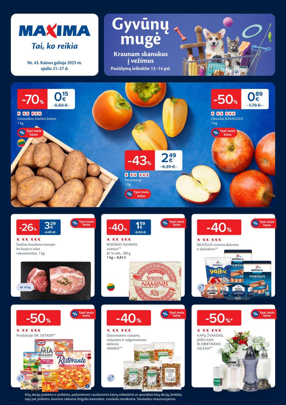 MAXIMA - Kaininis leidinys Nr.43 (2025 10 21 - 2025 10 27)