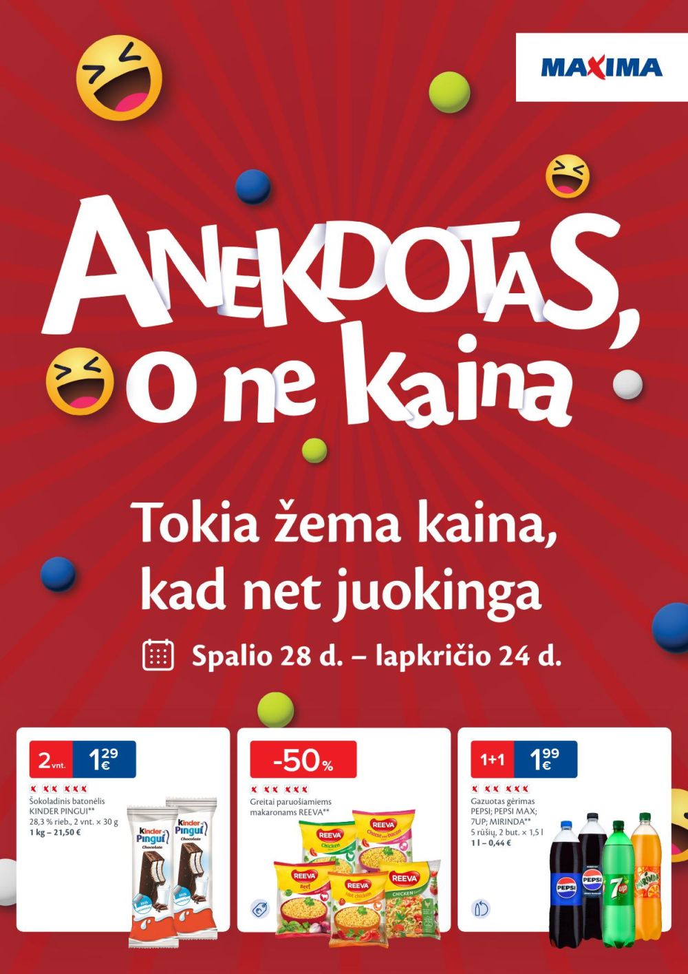 MAXIMA - Anekdotas, o ne kaina (2025 10 28 - 2025 11 24)