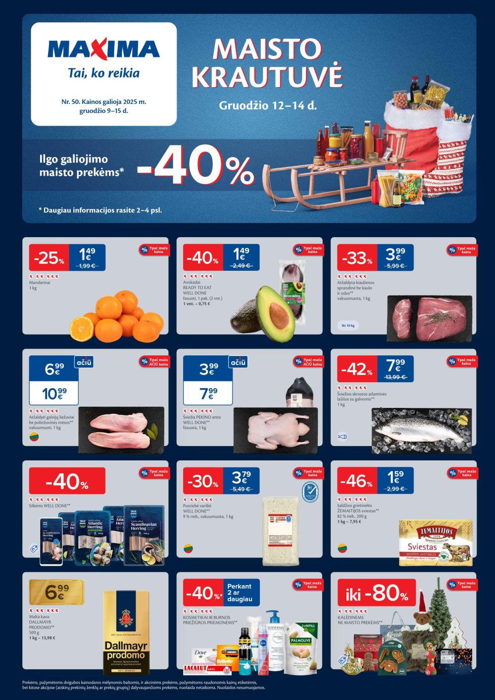 MAXIMA - Kaininis leidinys Nr.50 (2025 12 09 - 2025 12 15)