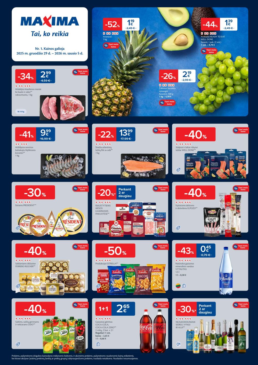 MAXIMA - Kaininis leidinys Nr.1 (2025 12 29 - 2026 01 05)