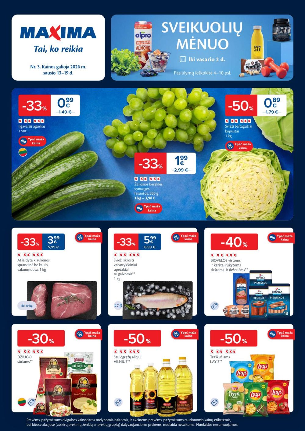 MAXIMA - Kaininis leidinys Nr.3 (2026 01 13 - 2026 01 19)