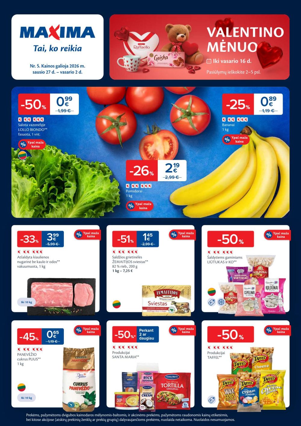 MAXIMA - Kaininis leidinys Nr.5 (2026 01 27 - 2026 02 02)