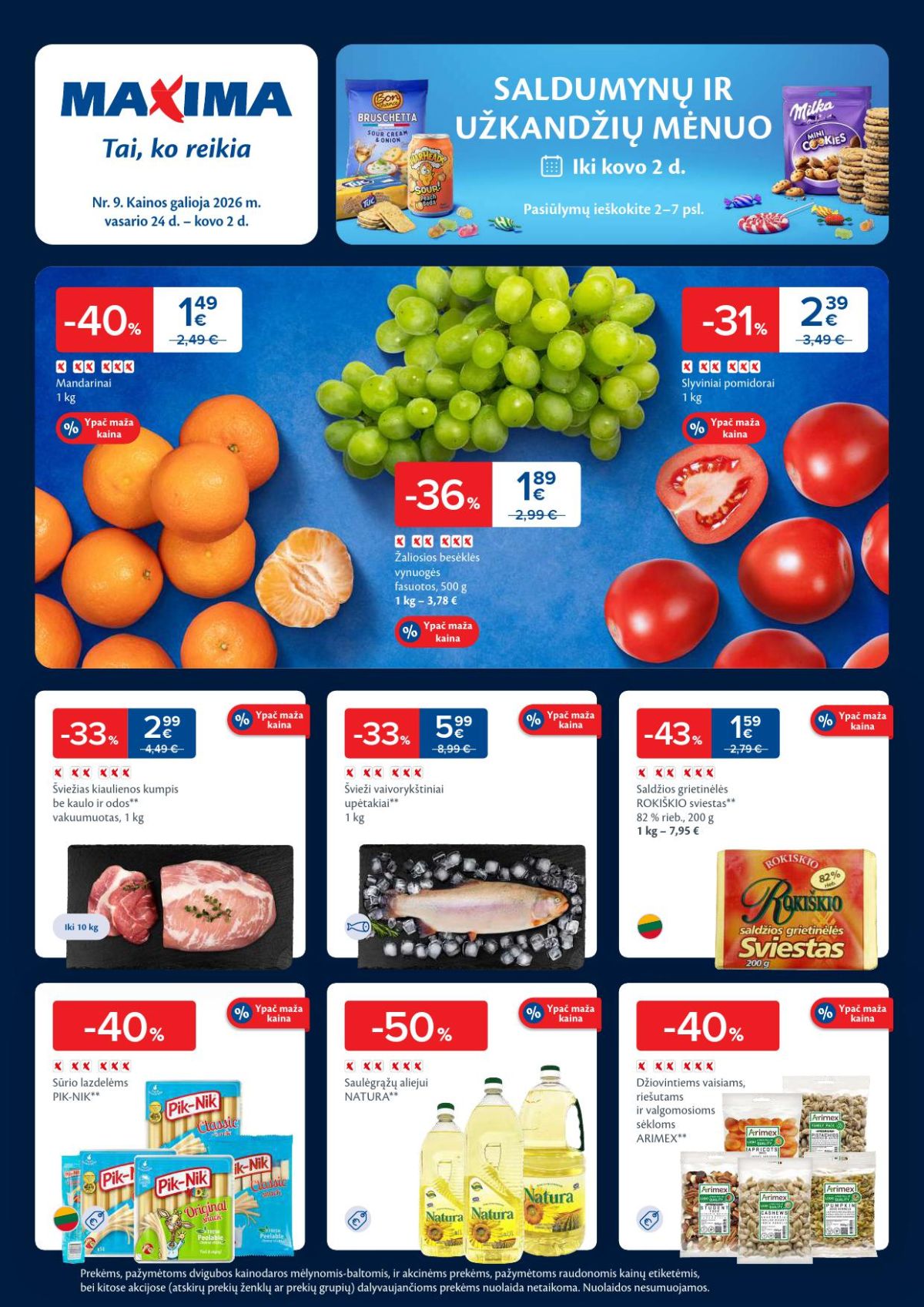 MAXIMA - Kaininis leidinys Nr.9 (2026 02 24 - 2026 03 02)