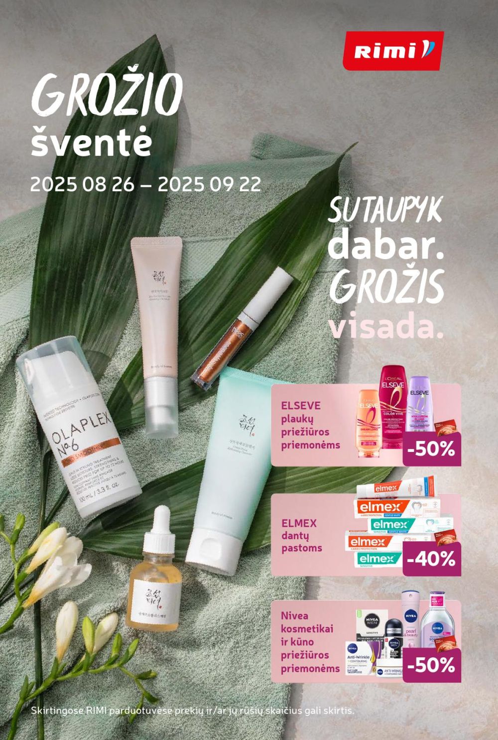 RIMI - Grožio šventė (2025 08 26 - 2025 09 22)